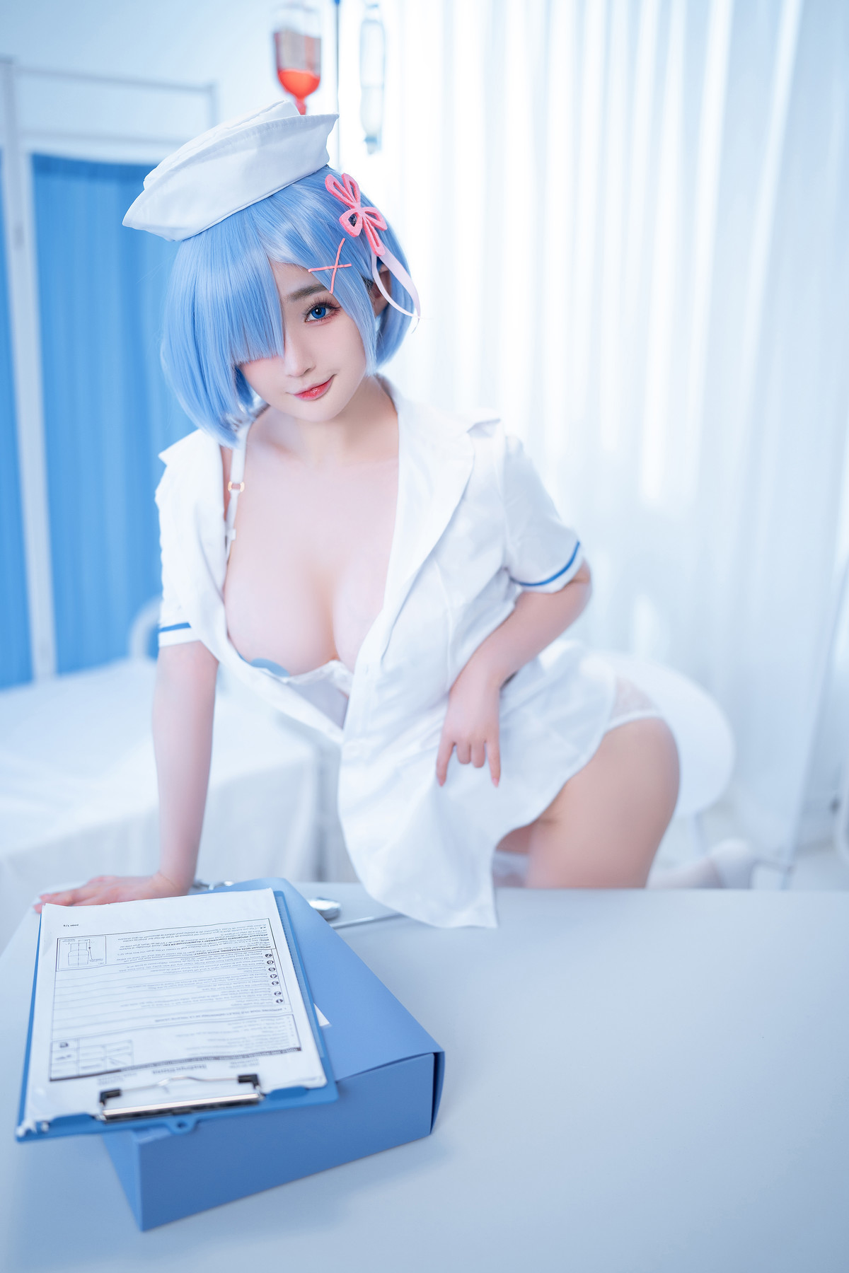 桜井宁宁 Cosplay 雷姆护士 Nurse Rem(23)