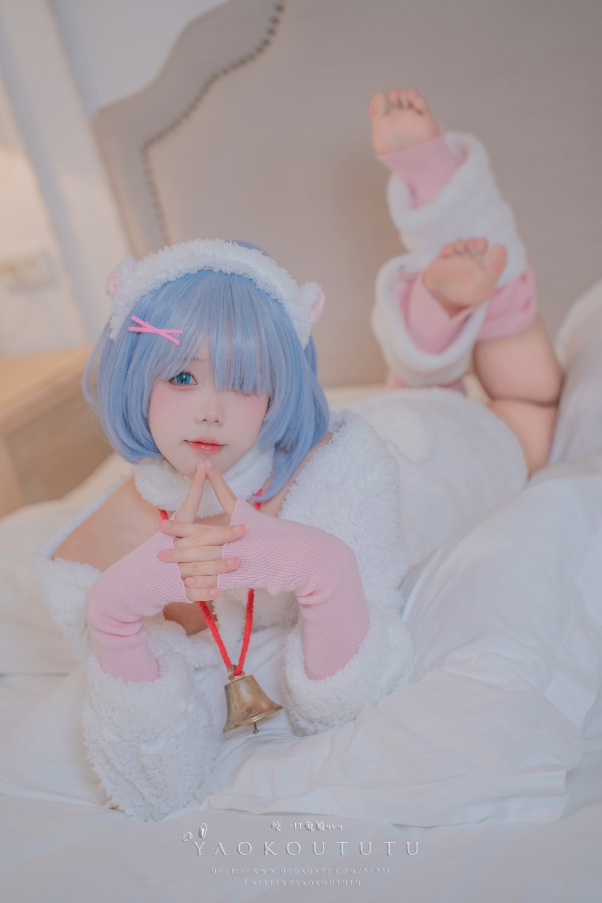 Cosplay 黏黏团子兔 T3特典 蕾姆咩咩(18)