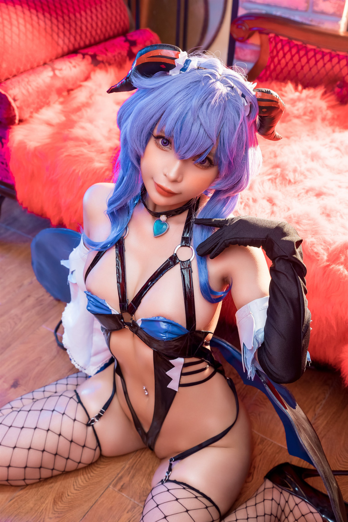 Cosplay Umeko.J Ganyu Succubus Set.01(26)