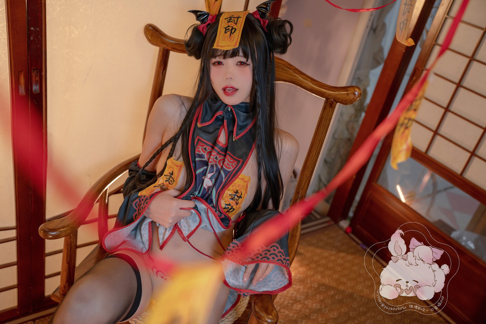 Cosplay 黏黏团子兔 僵尸蹲蹲(30)