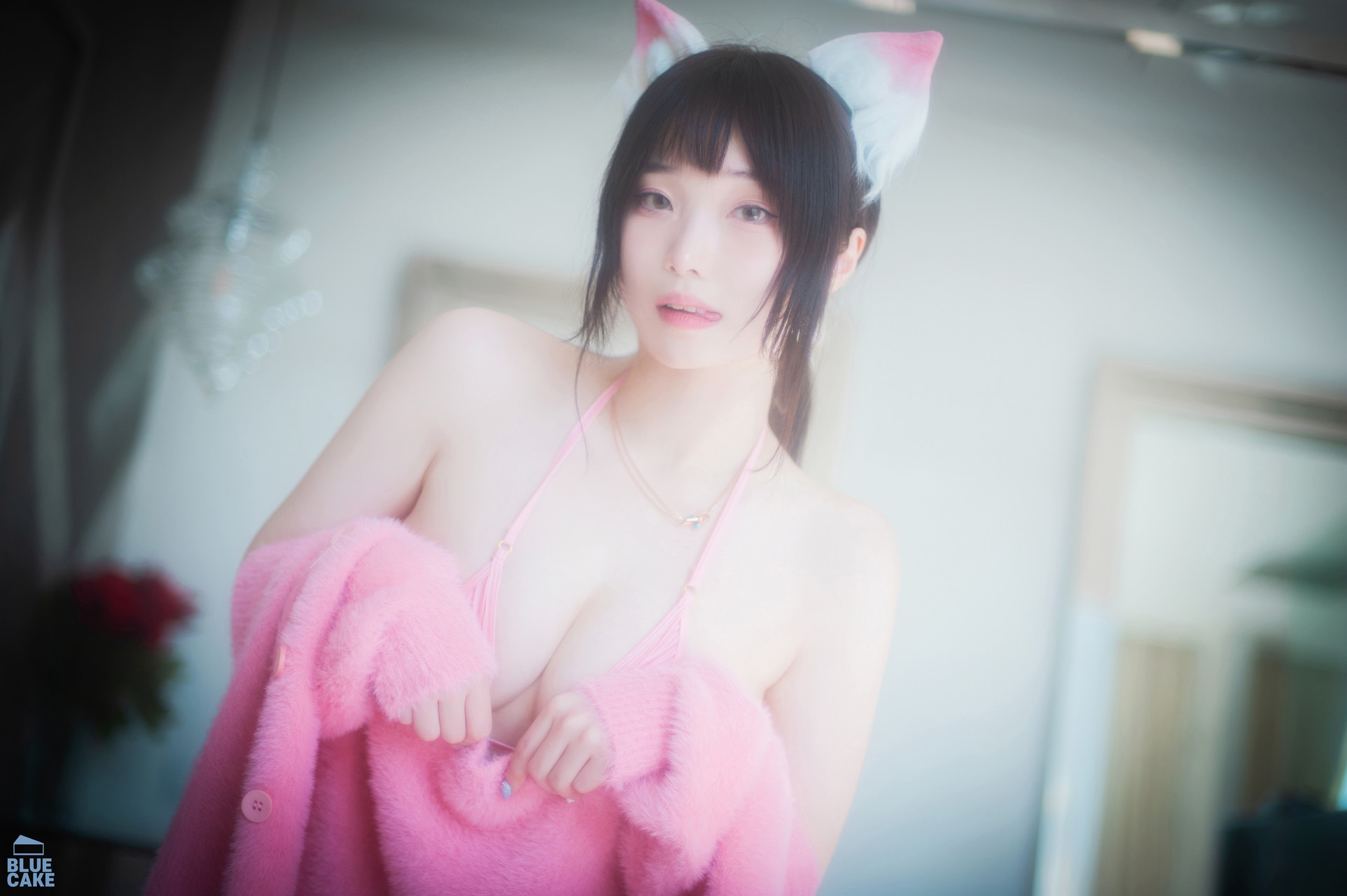 Bambi 밤비, [BLUECAKE] Naughty Cats Pink &#038; Mint RED Set.01(76)