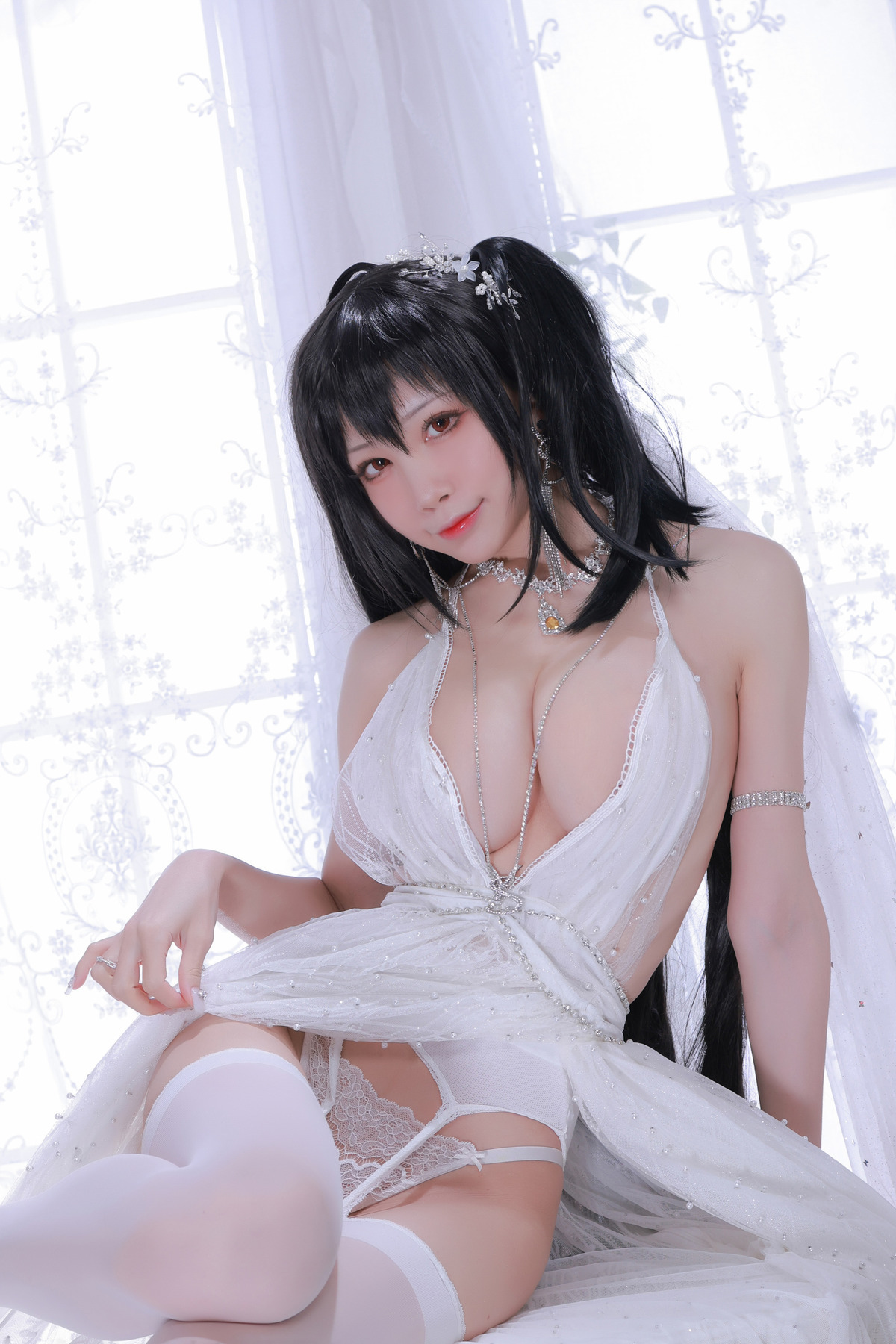 水淼aqua Cosplay 大凤婚纱(11)