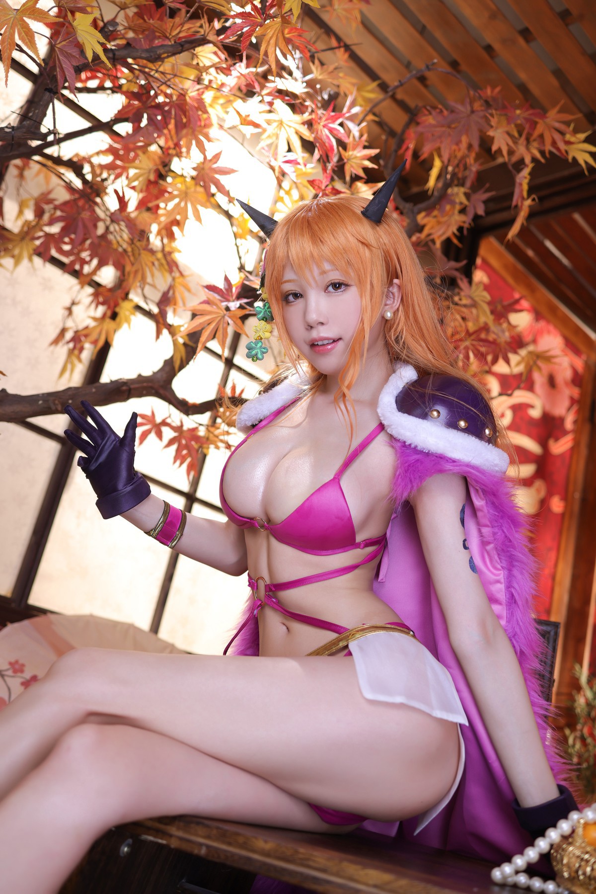 水淼aqua Cosplay 海贼王 娜美(77)