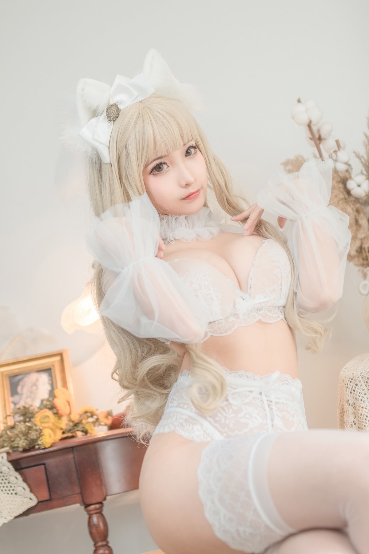 Cosplay 蠢沫沫 Chunmomo 白猫(36)