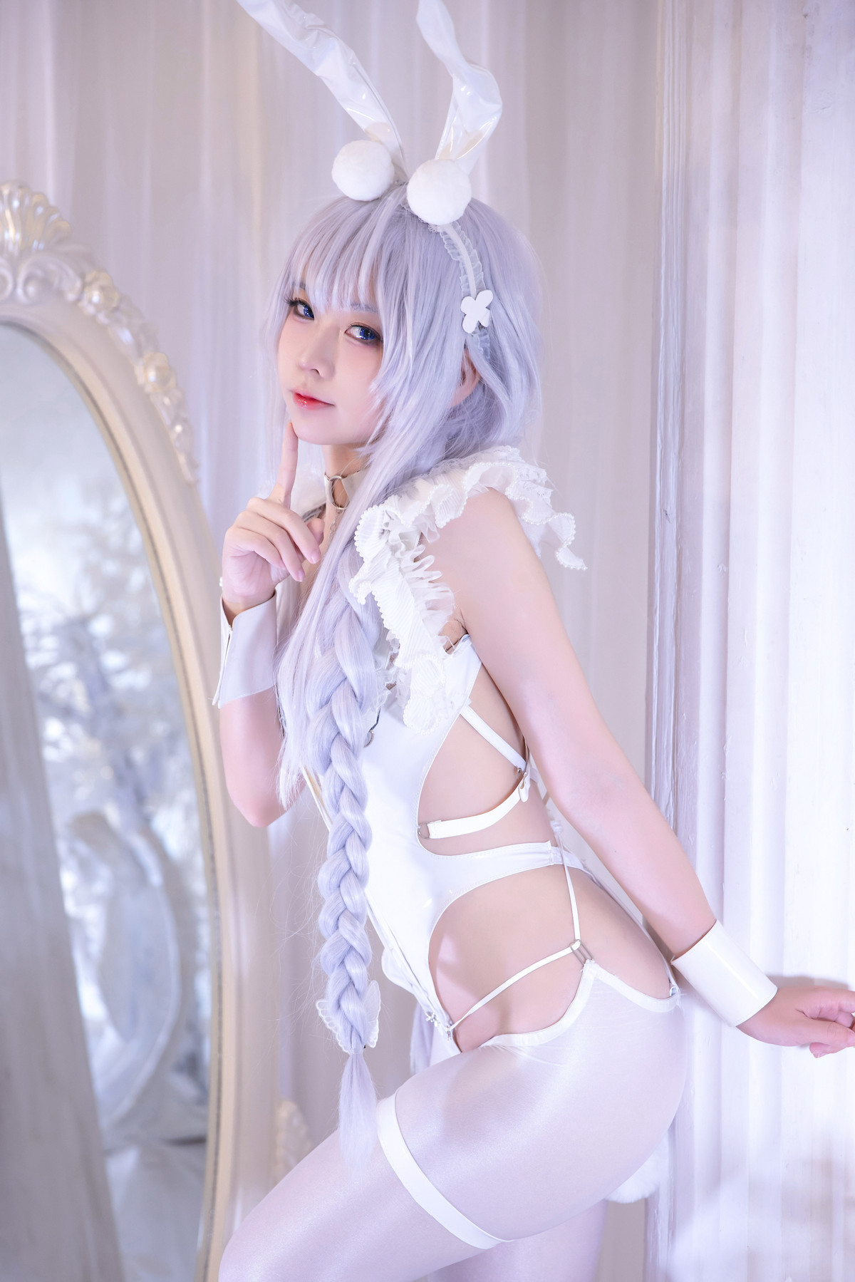 G44不会受伤 Cosplay 碧蓝航线 恶毒皮肤 懒懒的白兔(22)