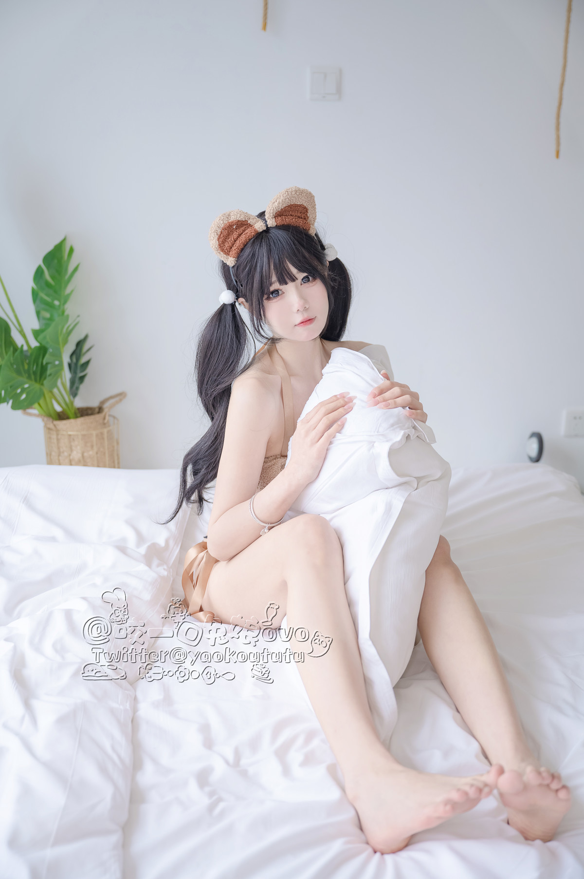 Cosplay 黏黏团子兔 小熊睡衣