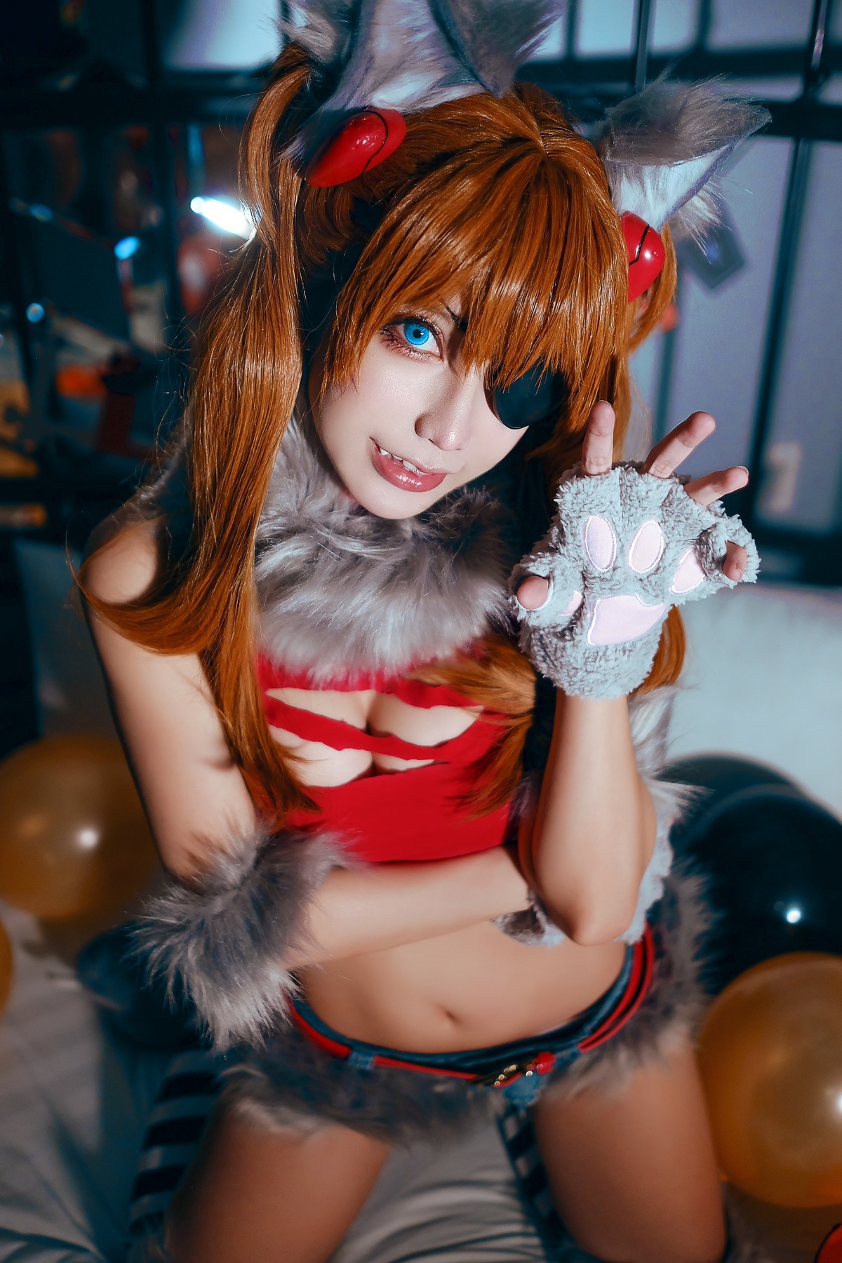 MingTao 明桃 Cosplay Asuka Werewolf(6)