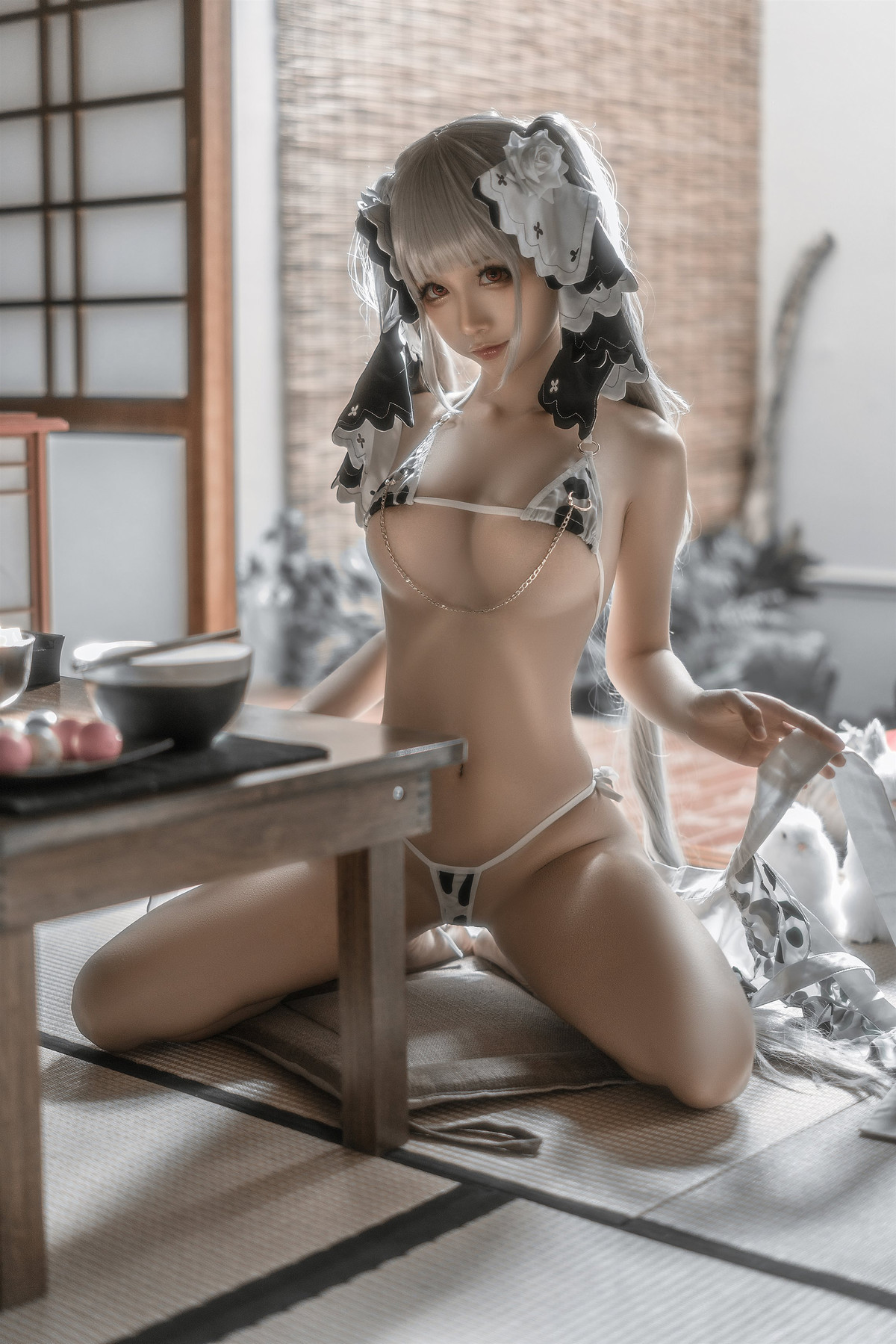 蠢沫沫 Cosplay 可畏婚纱绅士版(16)