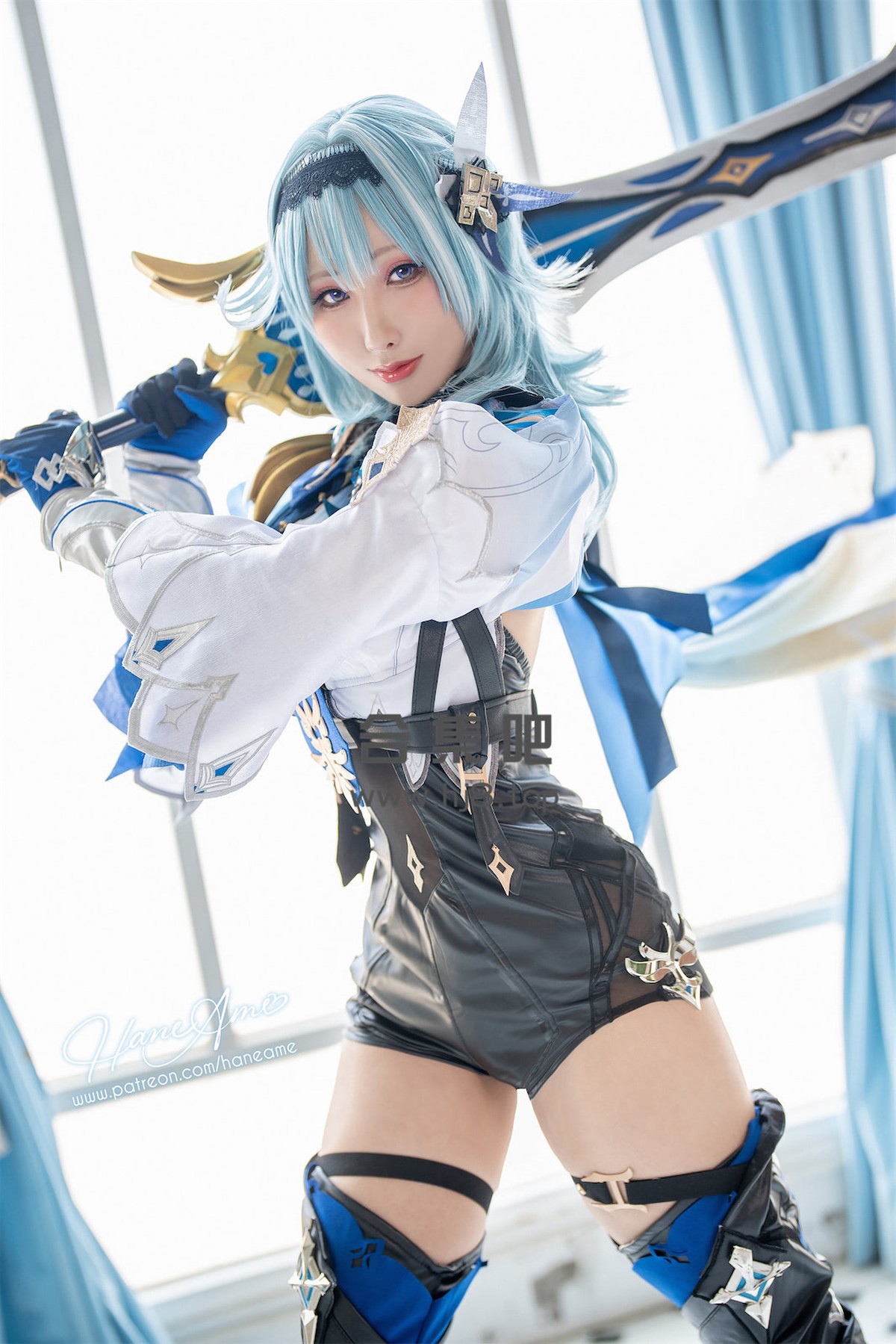 雨波HaneAme Cosplay Eula Lawrence Genshin Impact(10)