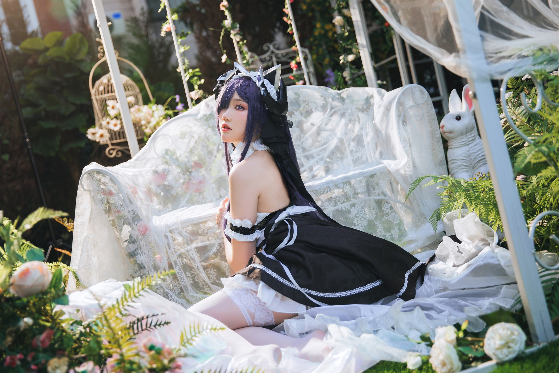 Cosplay 瓜希酱 碧蓝航线 奥古斯特女仆(10)