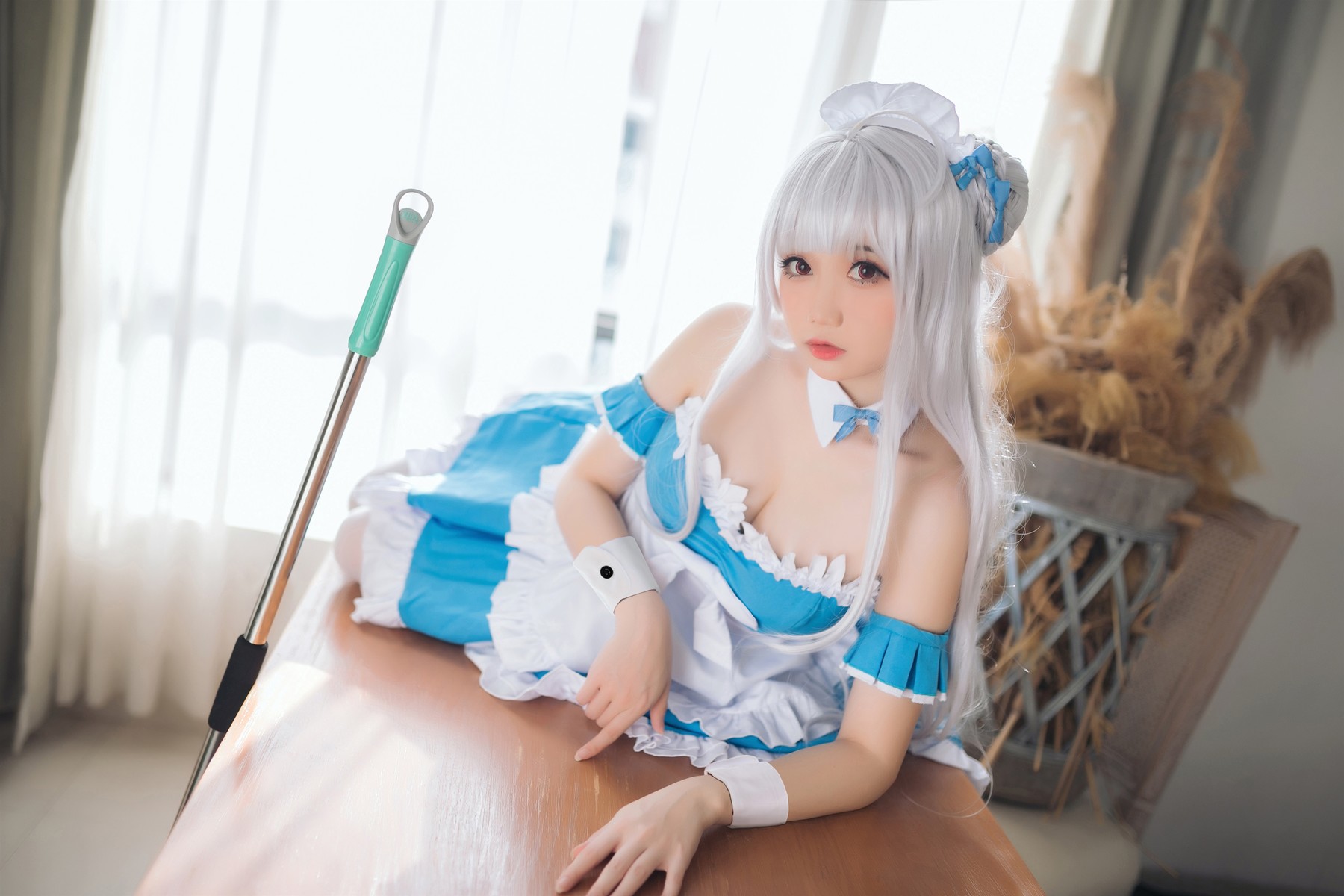 焖焖碳 Cosplay 小天鹅女仆(25)