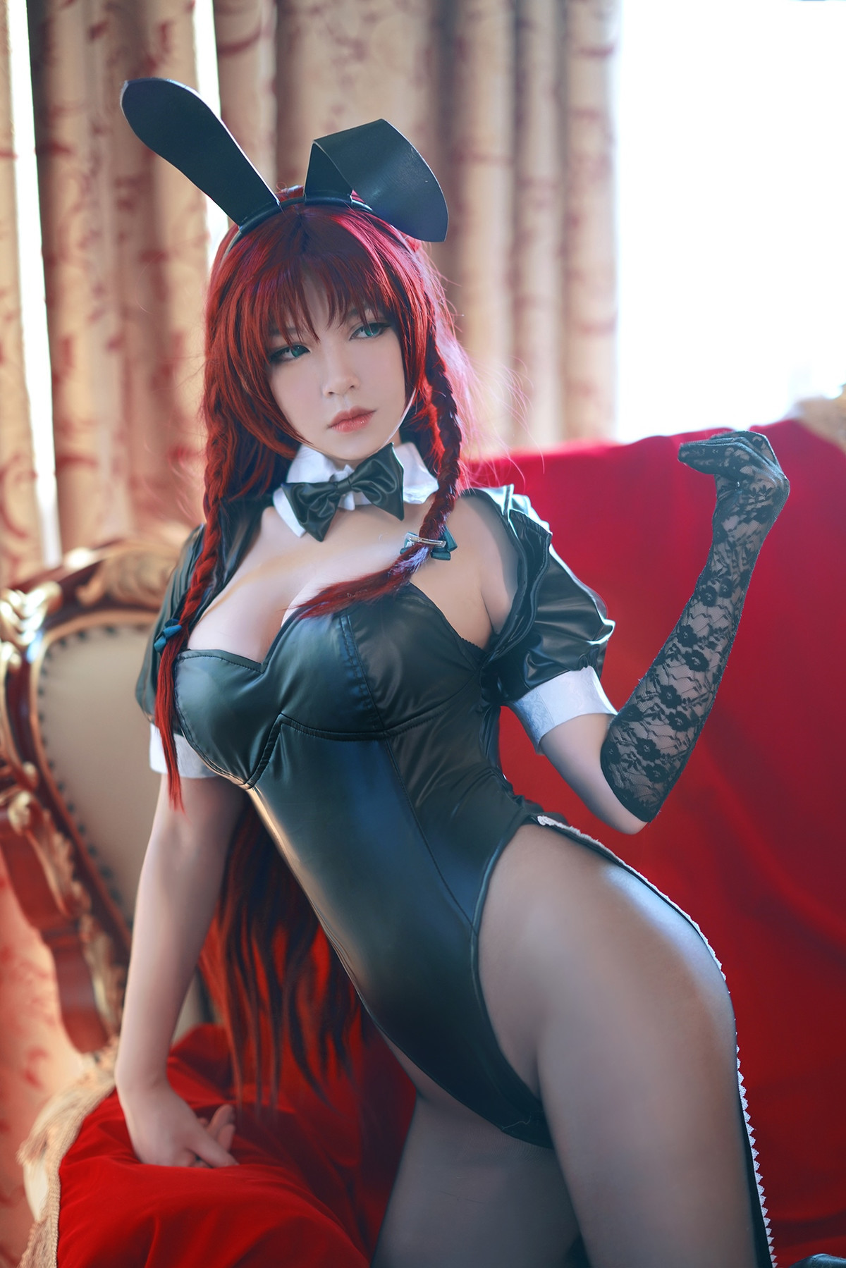 Cosplay 半半子Banbanko 索索 Sophia 红美铃 十六夜咲夜(25)