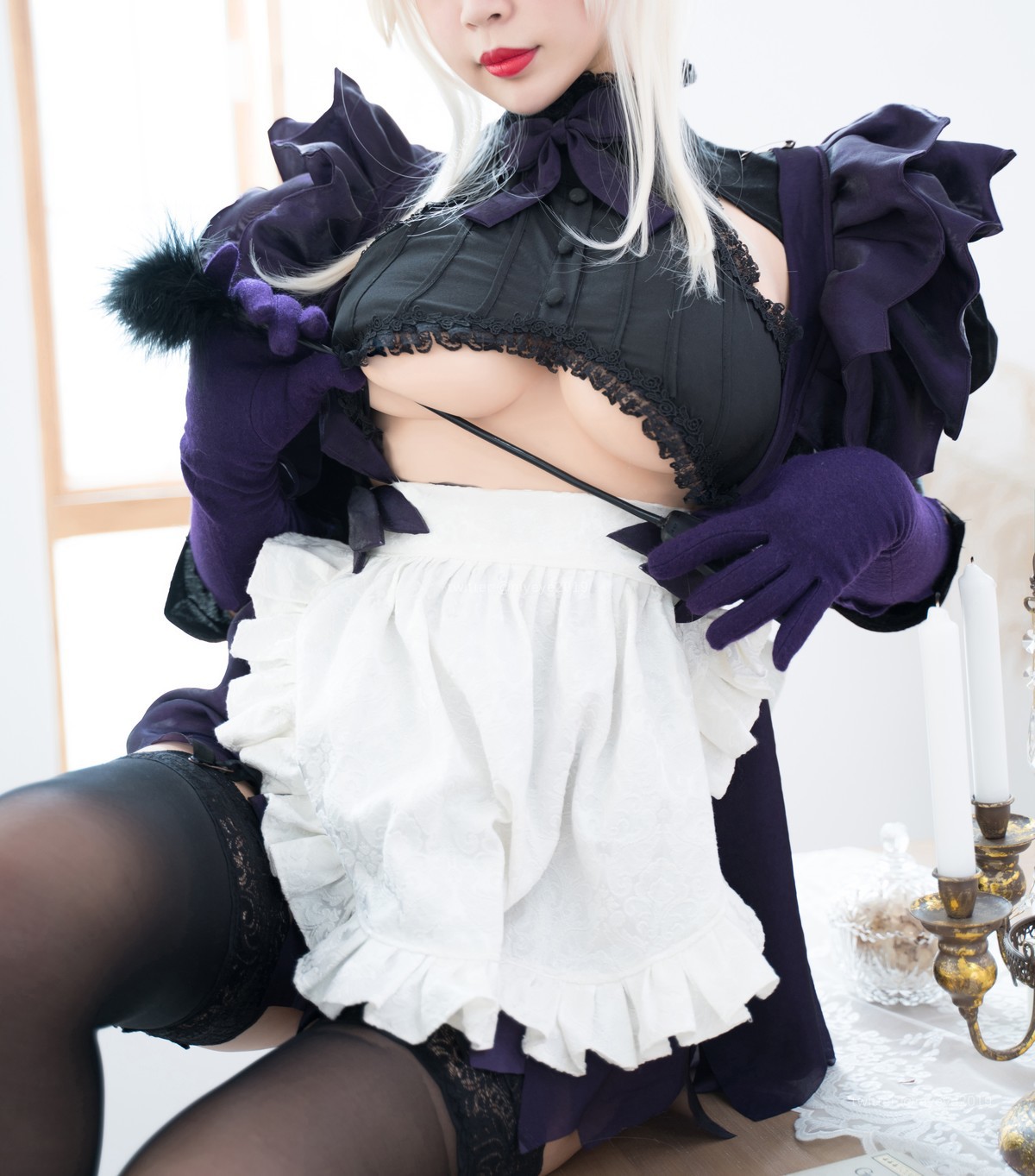 Cosplay 白烨 黑枪呆女仆(12)