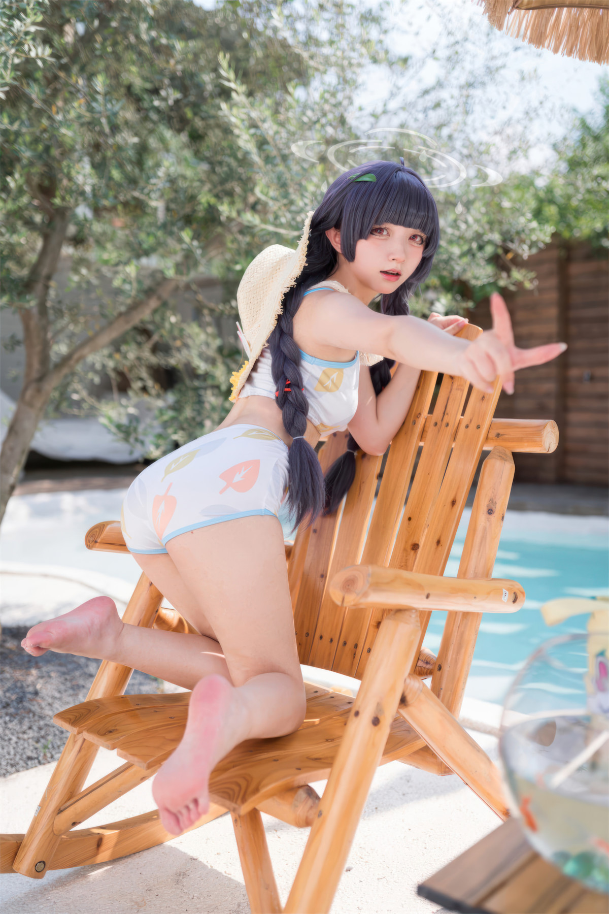 Cosplay 花铃 碧蓝档案 美游泳装(37)