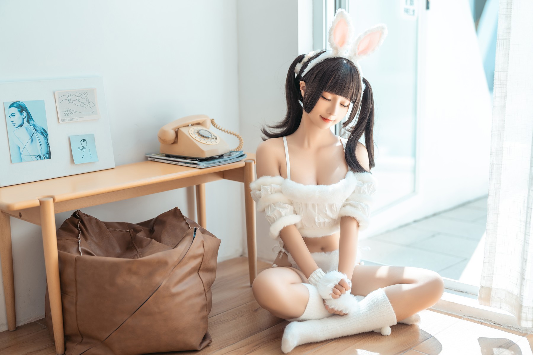 Cosplay 蠢沫沫 Chunmomo 绵绵兔 Mian Mian Rabbit(9)