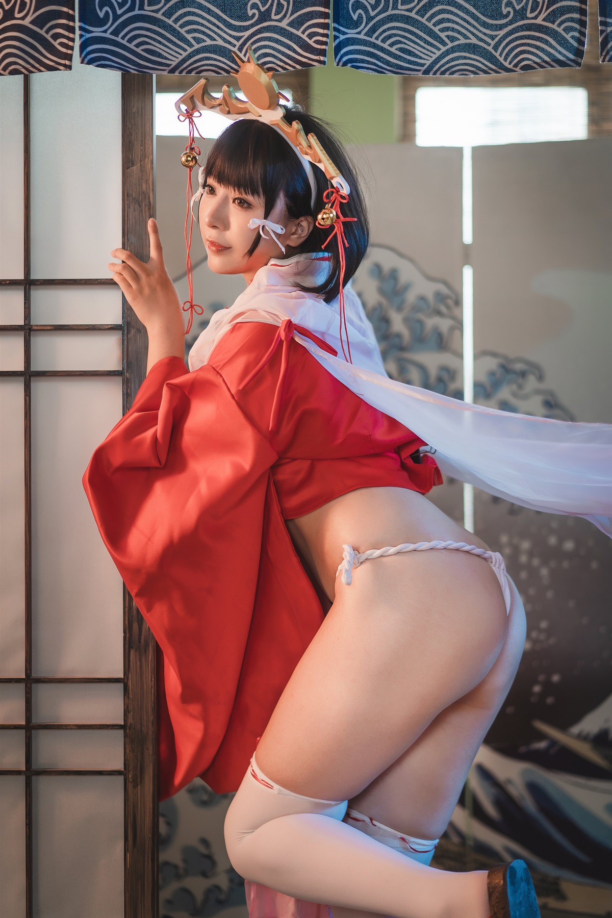 Cosplay 小容仔咕咕咕 黑兽巫女辉夜(10)