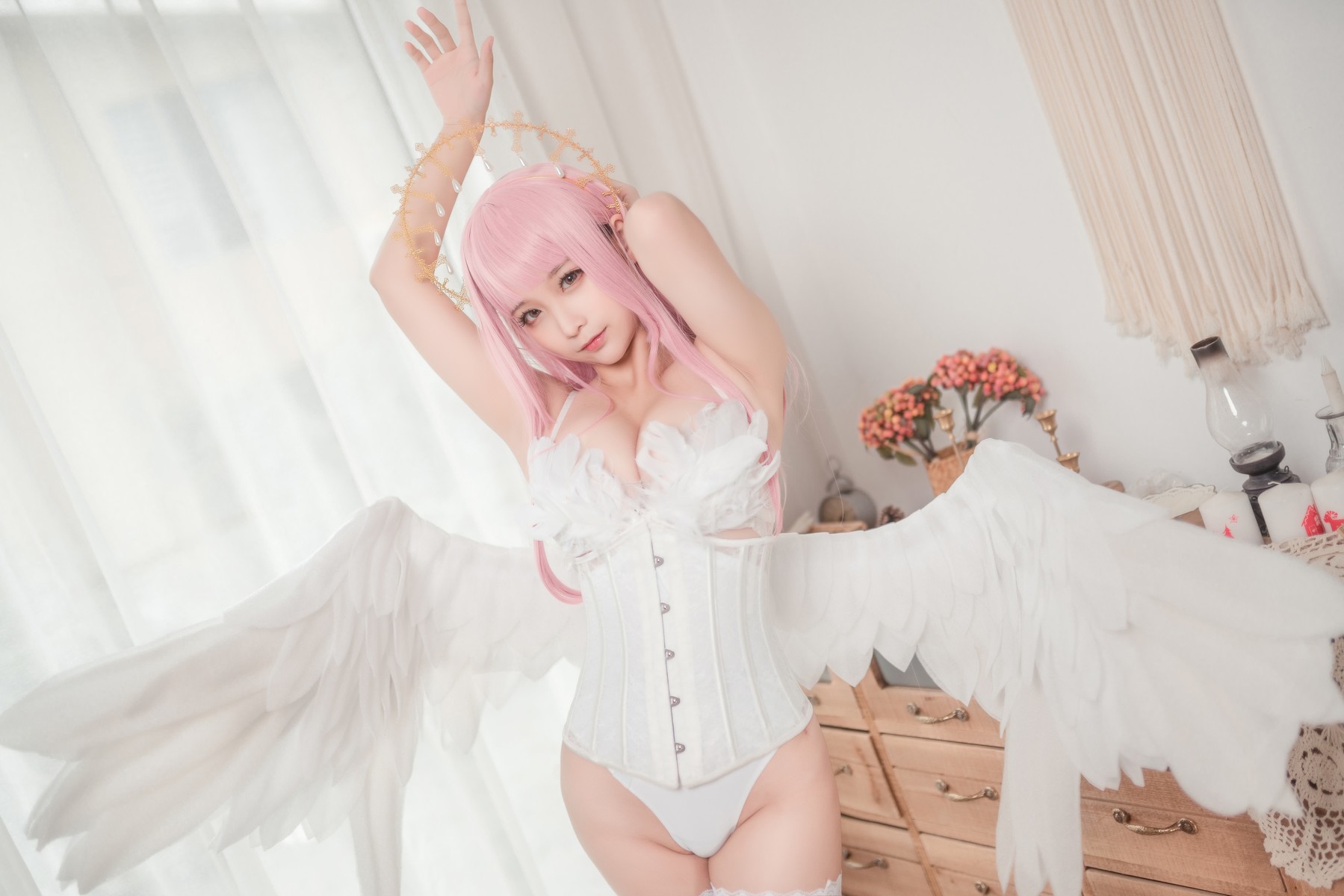 Cosplay 蠢沫沫 Chunmomo 沫沫真爱版 天使本-光天使(35)