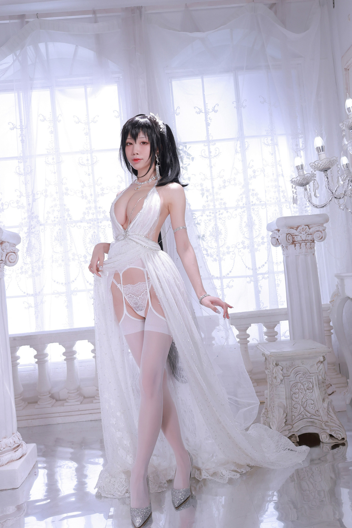 水淼aqua Cosplay 大凤婚纱(12)