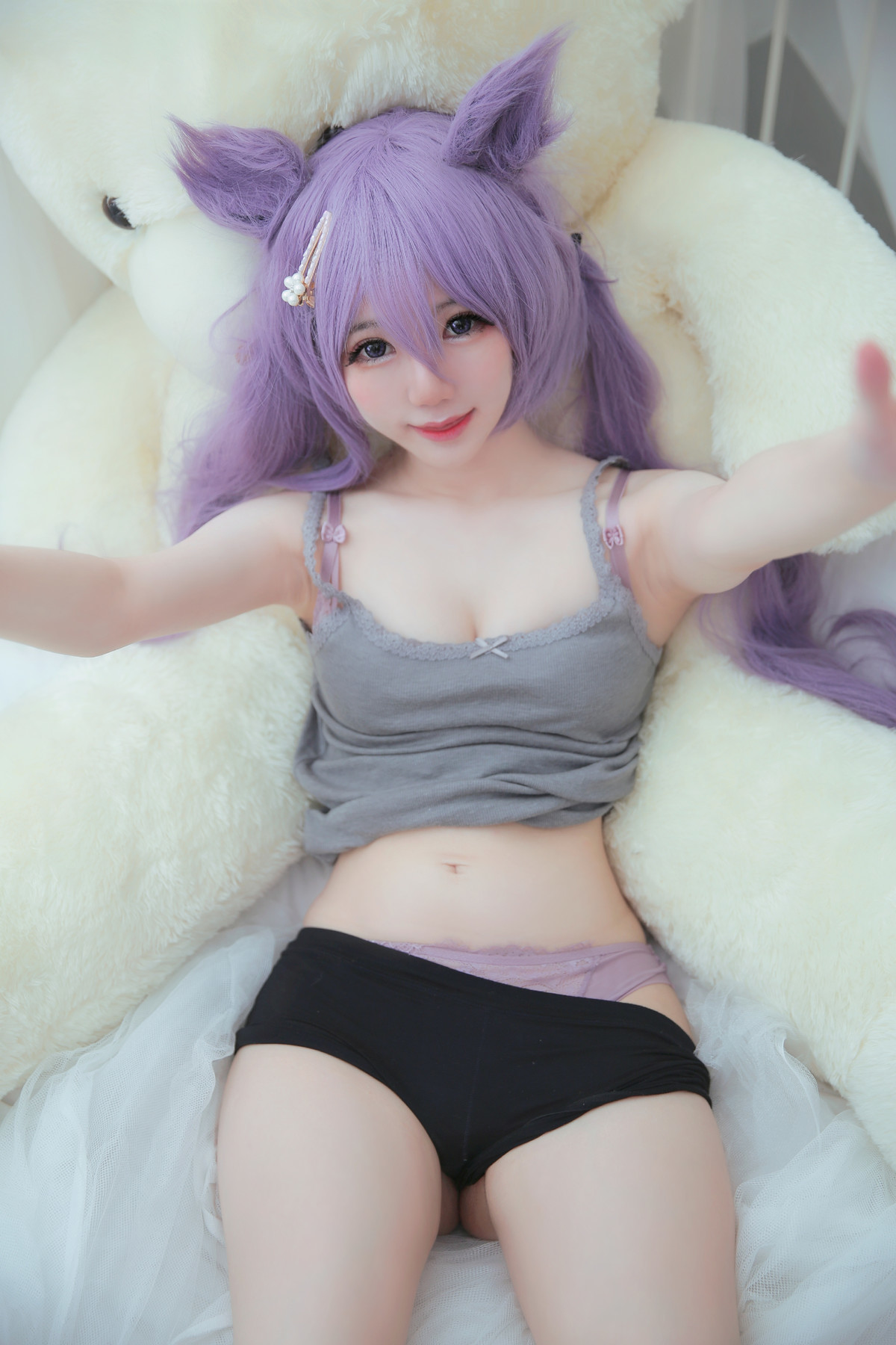 Sally多啦雪 Cosplay Keqing 刻晴 Lingerie Ver.(13)