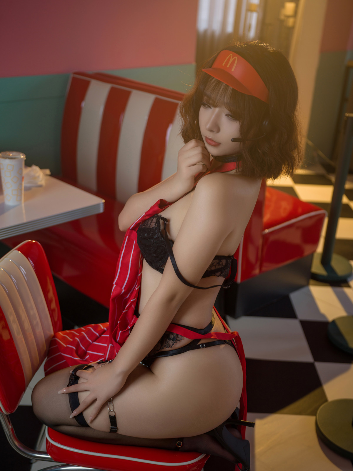 Cosplay Yuuhui玉汇 麦当劳的女服务员 Set.01(18)