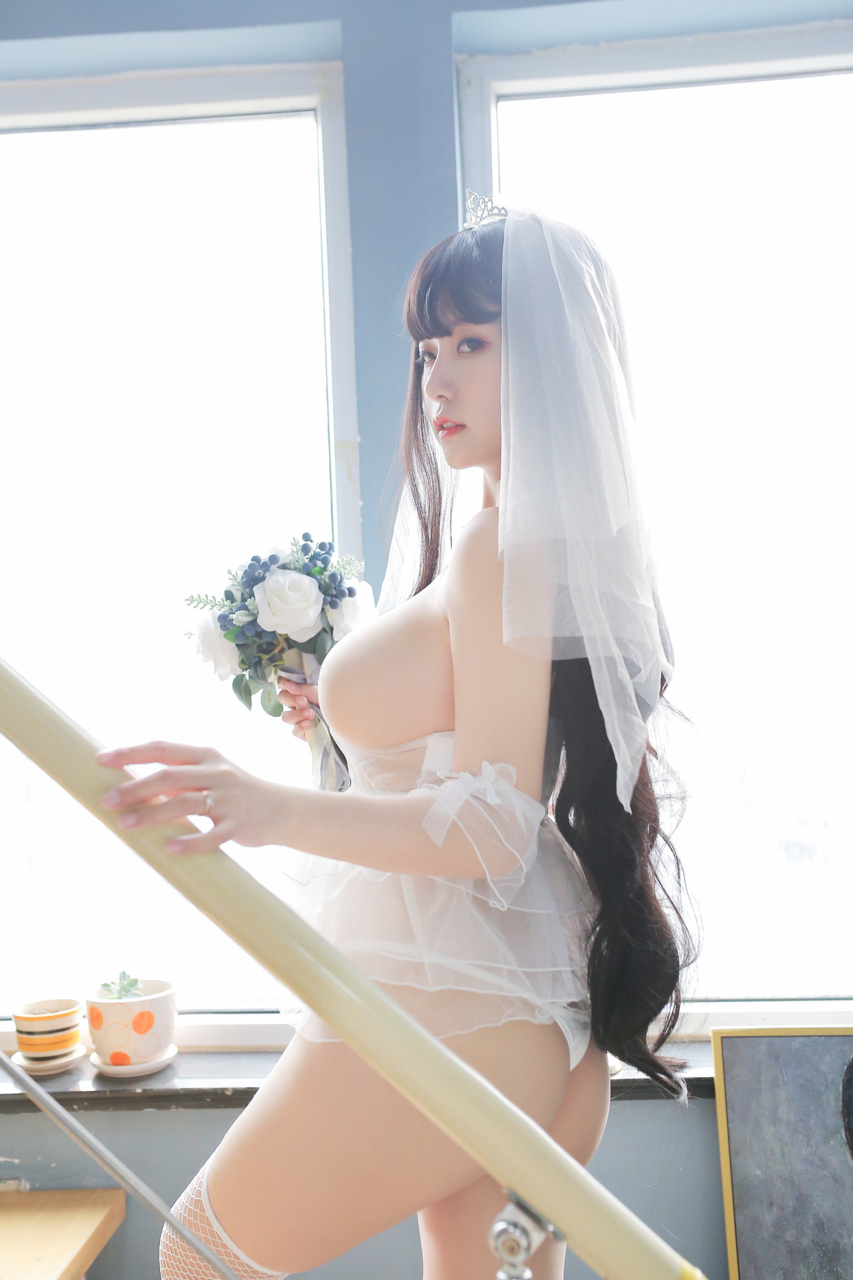 Cosplay 猫九酱Sakura 长发婚纱 Set.02(4)