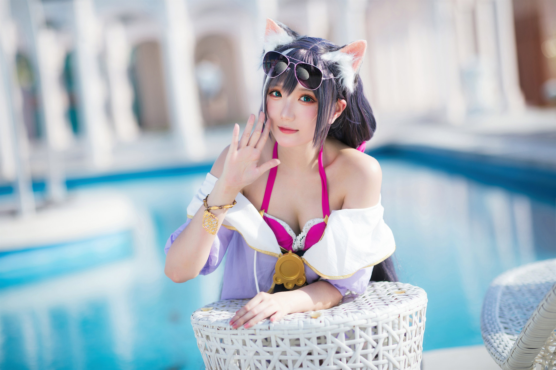 Cosplay 瓜希酱 公主连结 凯露夏日 Kyaru(13)