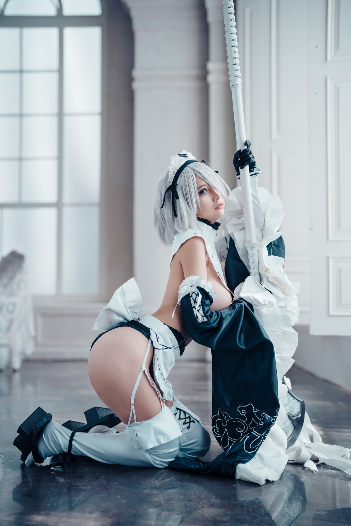 Cosplay 沖田凜花Rinka 2B Maid(18)