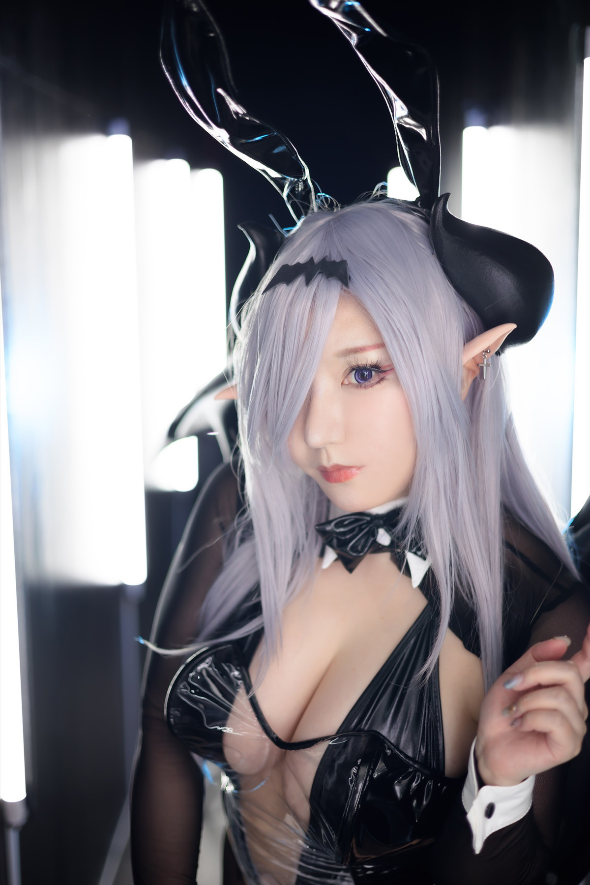 Cosplay SAKUサク See-through Bunny Succubus Set.01(13)