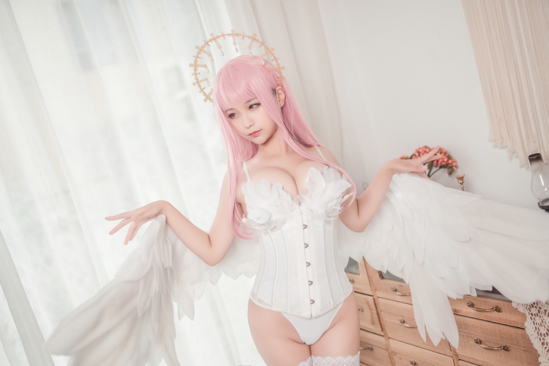 Cosplay 蠢沫沫 Chunmomo 沫沫真爱版 天使本-光天使(36)