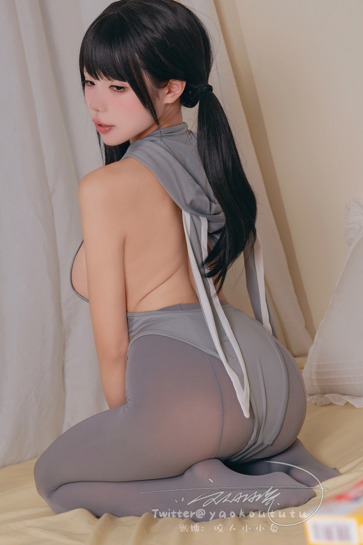 Cosplay 黏黏团子兔 小灰兔 Gray Rabbit(25)