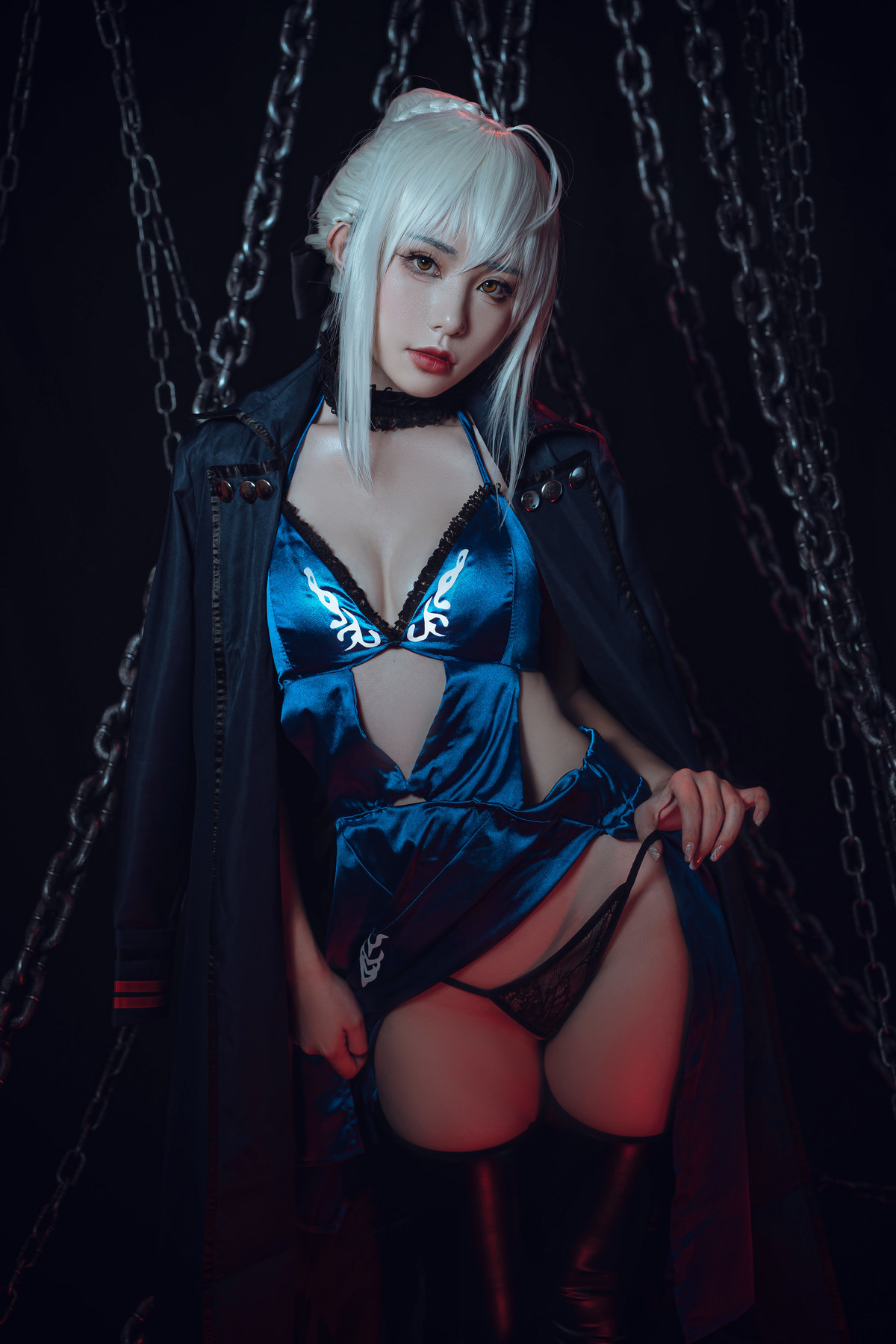 爆机少女喵小吉 Cosplay 黑呆 Saber Alter(6)