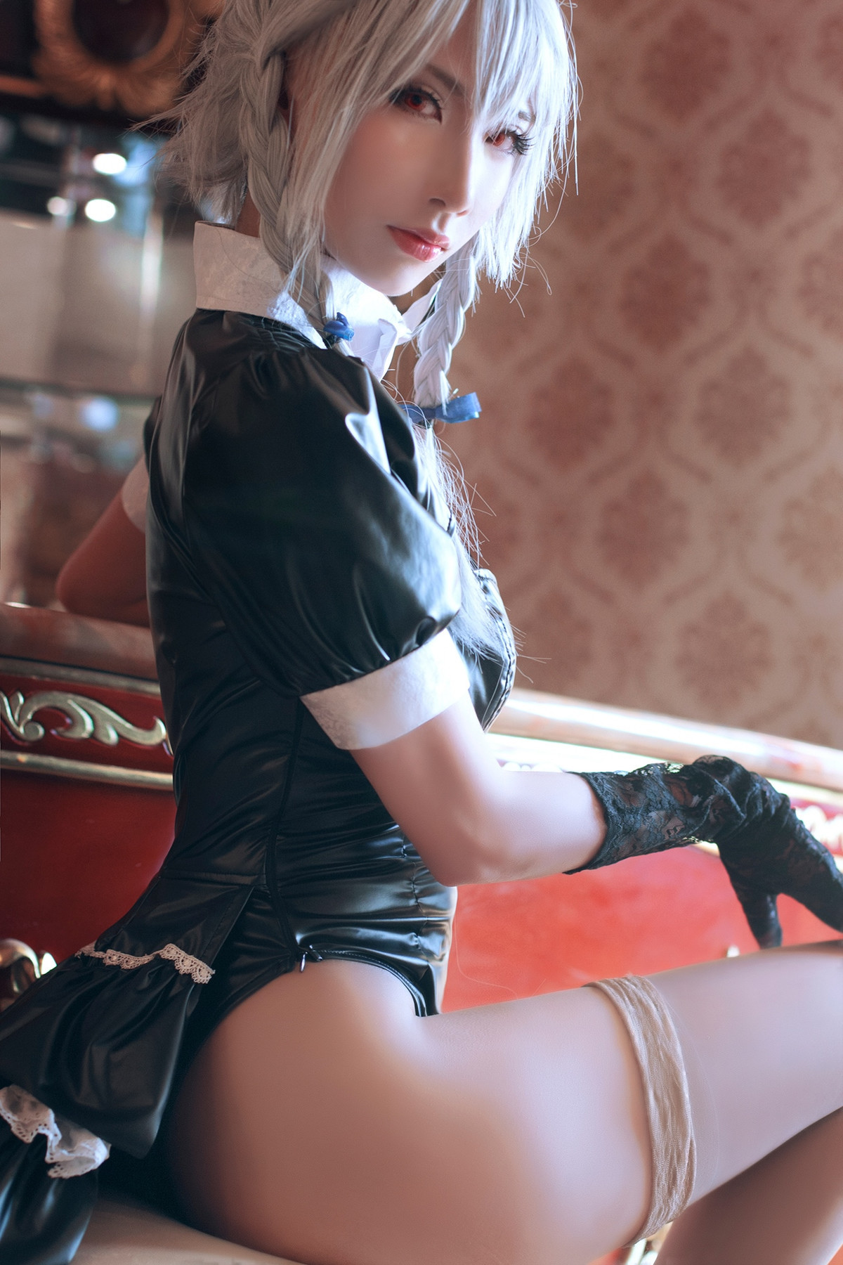 Cosplay 半半子Banbanko 索索 Sophia 红美铃 十六夜咲夜(6)