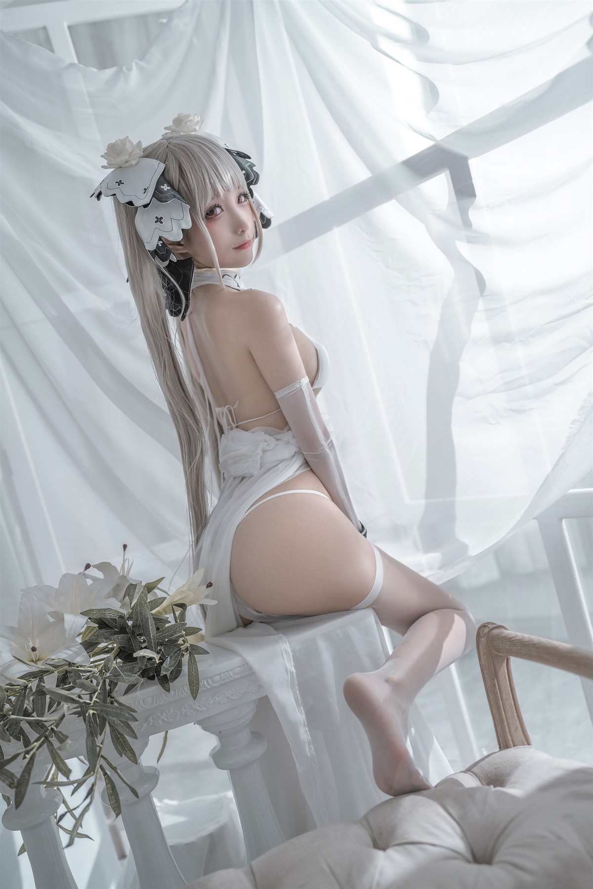 蠢沫沫 Cosplay 可畏婚纱(51)