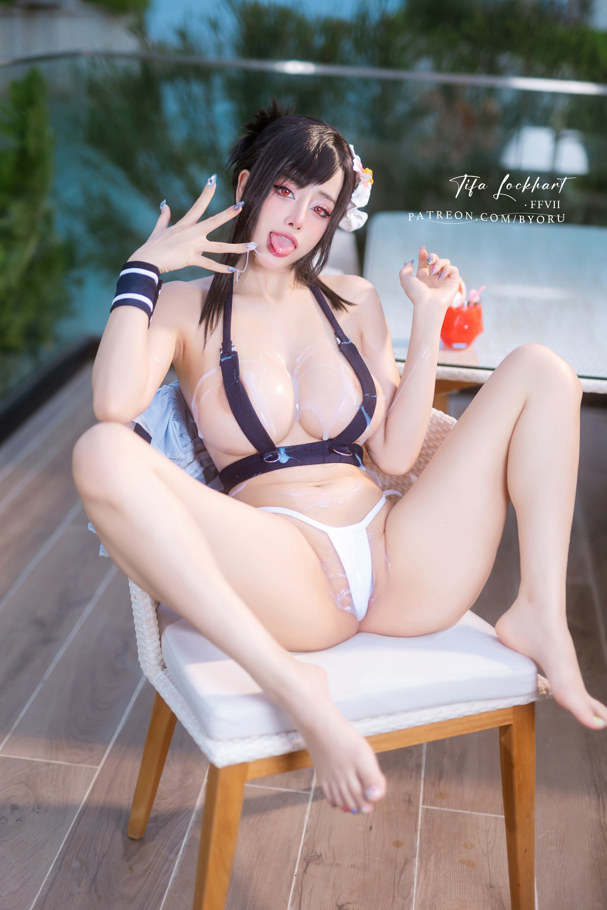 Cosplay 日本性感萝莉Byoru Tifa FF7r Bikini(28)