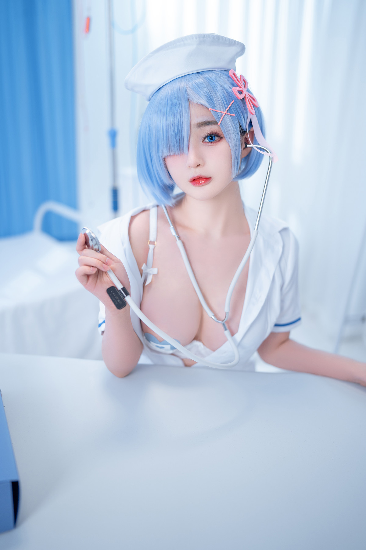 桜井宁宁 Cosplay 雷姆护士 Nurse Rem(19)