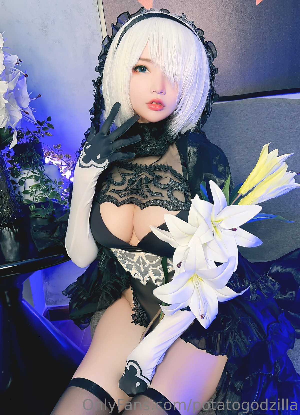 Cosplay Potato Godzilla 2B Bride(6)