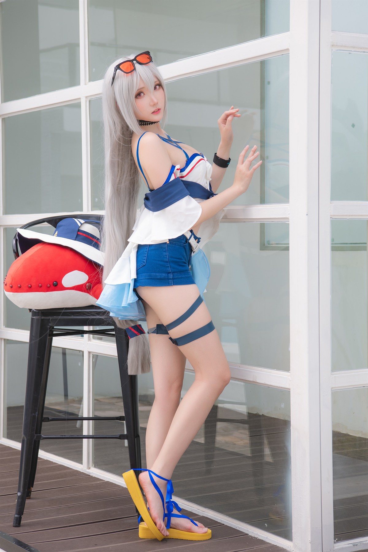 Cosplay 瓜希酱 斯卡蒂(14)