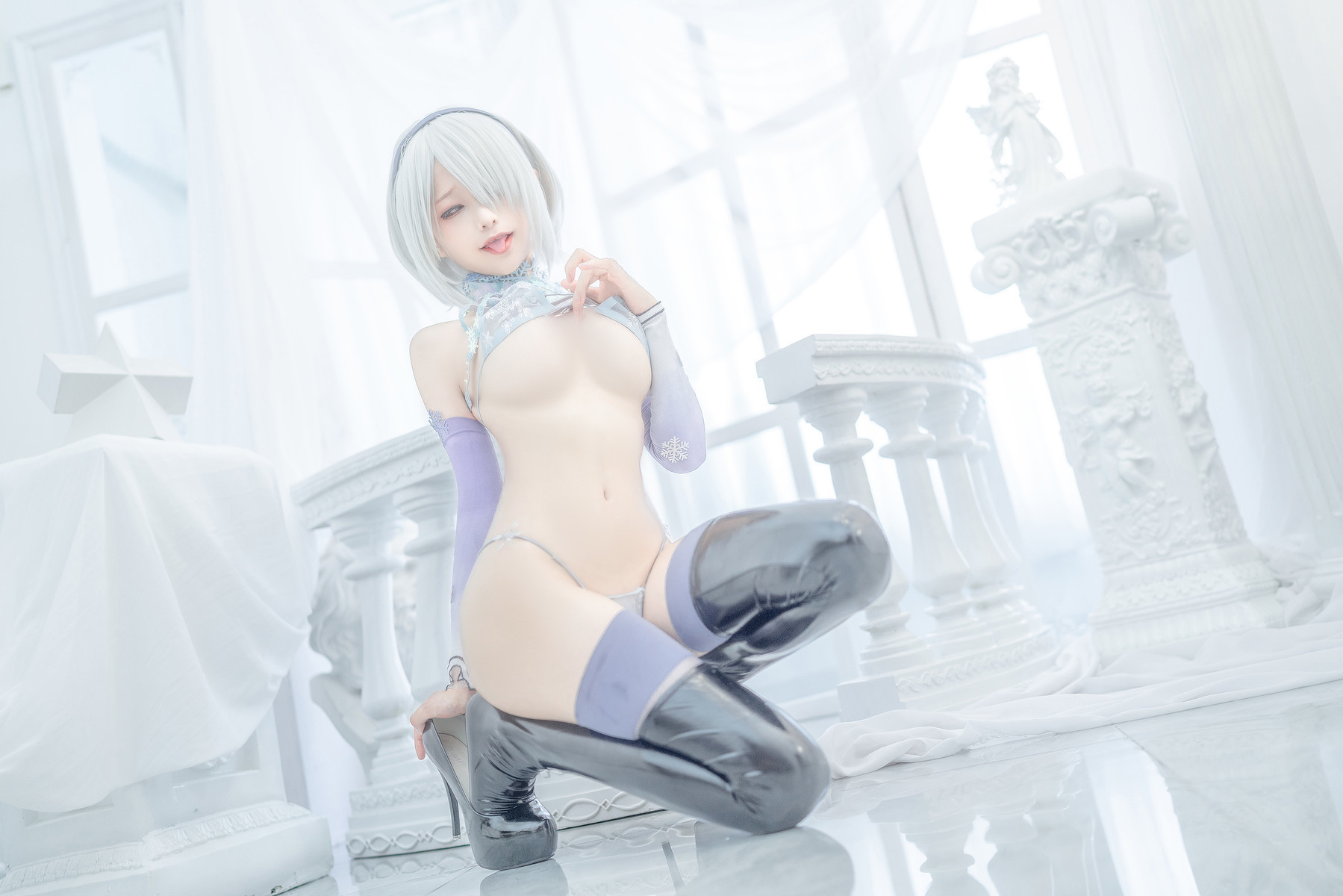 蠢沫沫 Cosplay 2b 冰雪 ice and snow(9)