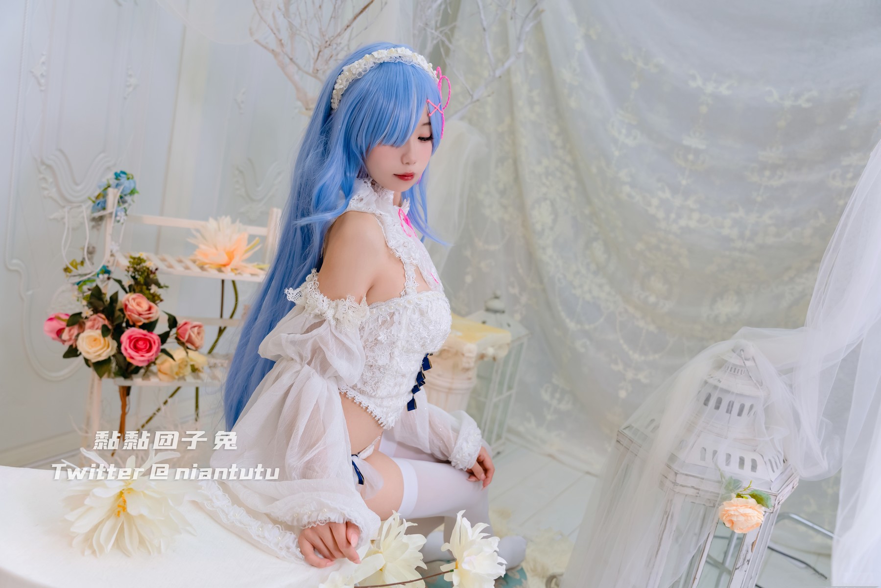 Cosplay 黏黏团子兔 长发蕾姆(13)