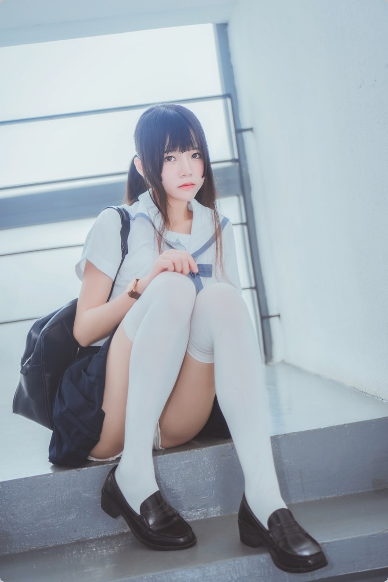 [Cos]桜桃喵 - 蓝白水手服 [39P](3)