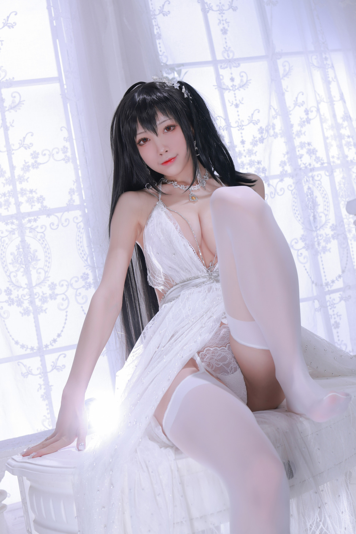 水淼aqua Cosplay 大凤婚纱(13)