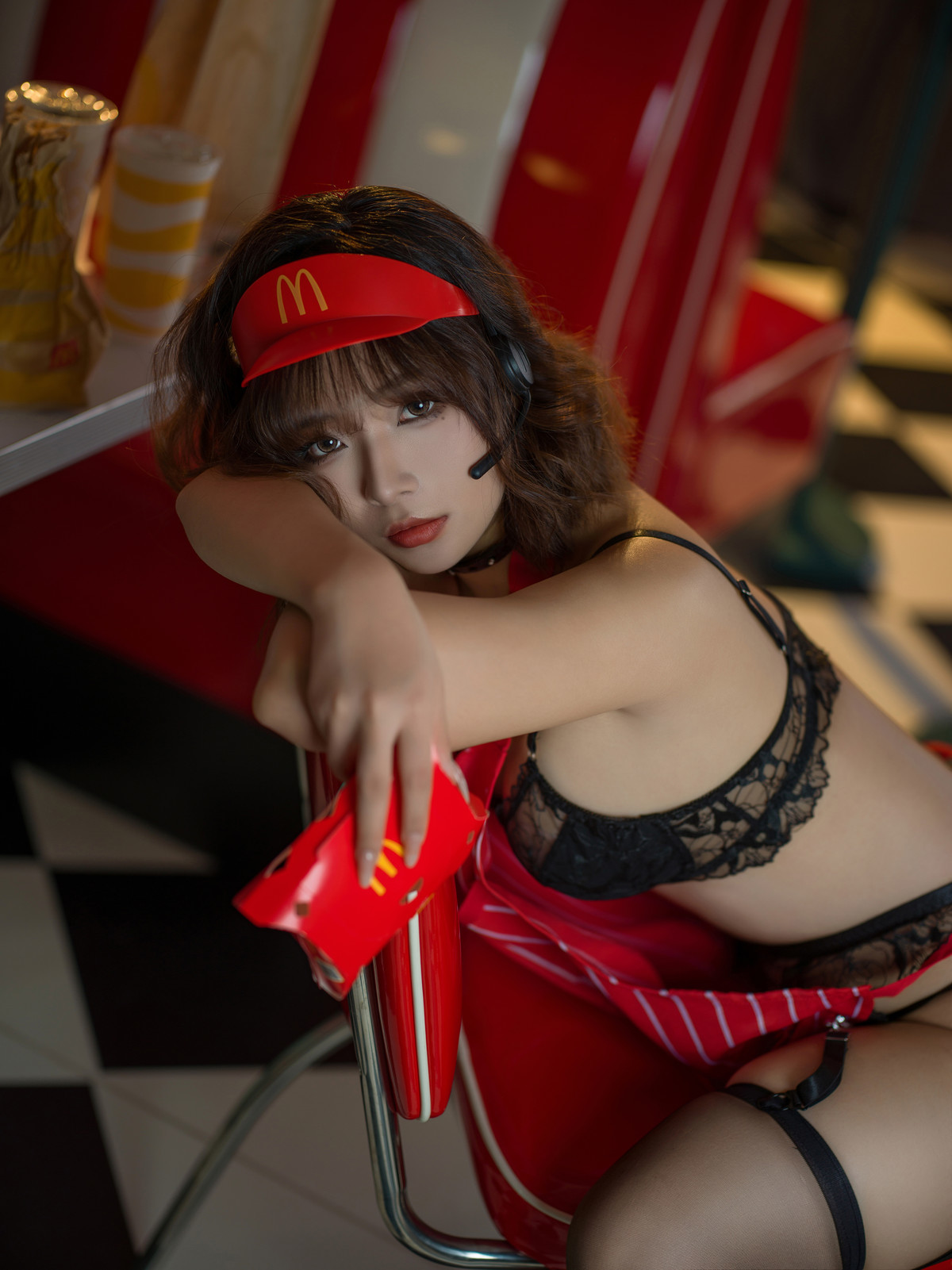 Cosplay Yuuhui玉汇 麦当劳的女服务员 Set.02(17)