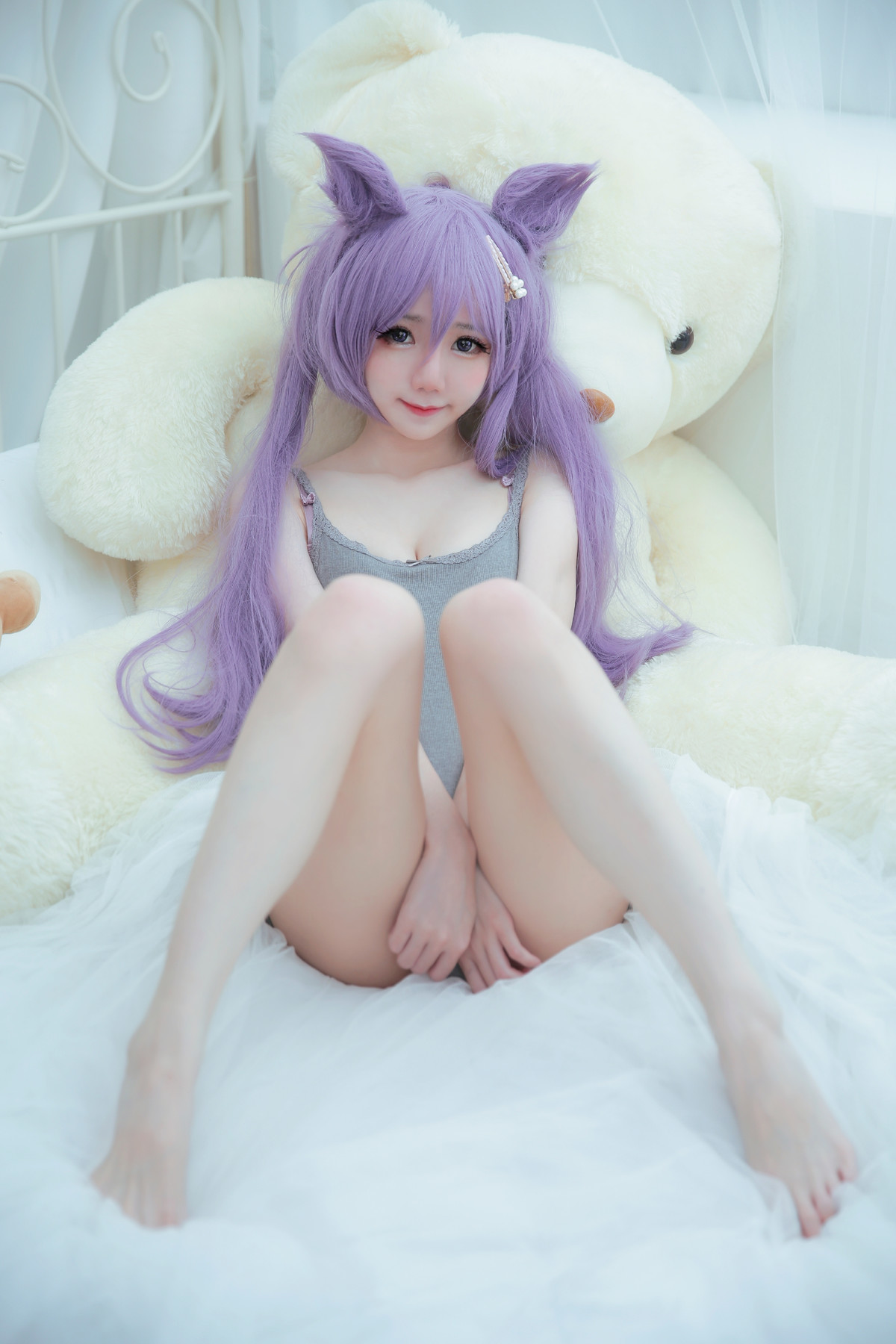 Sally多啦雪 Cosplay Keqing 刻晴 Lingerie Ver.(22)