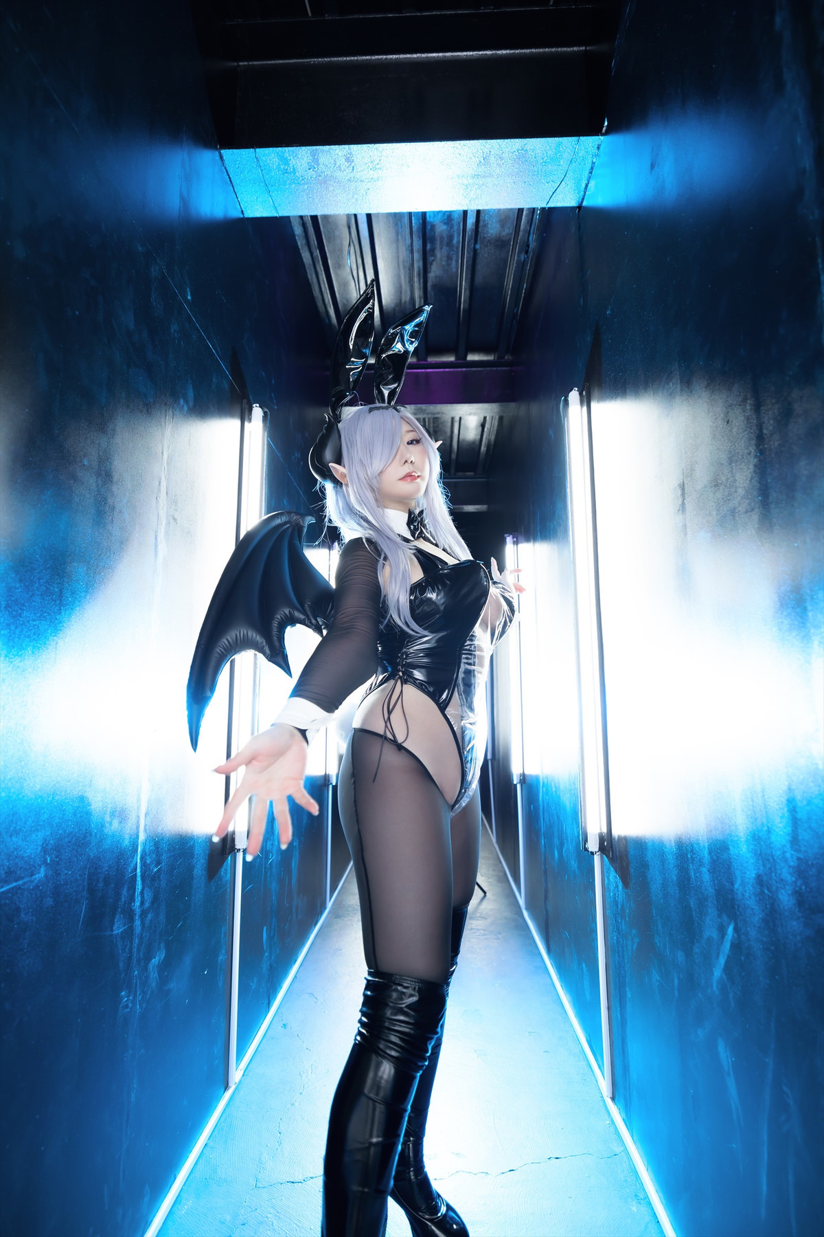 Cosplay SAKUサク See-through Bunny Succubus Set.02(28)