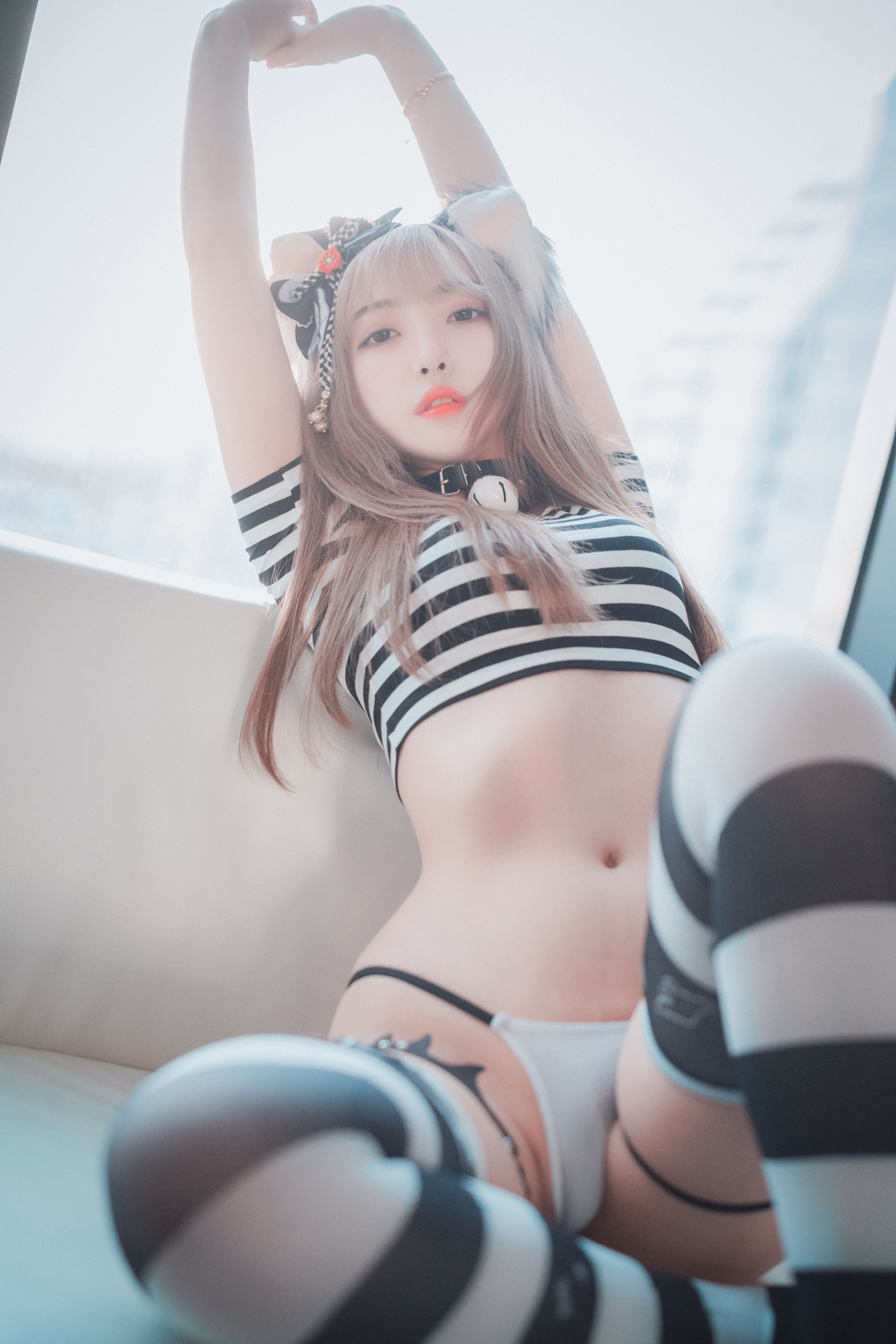 Hanari(하나리) - [DJAWA] Catgirl in Stripes [91P-814MB](8)