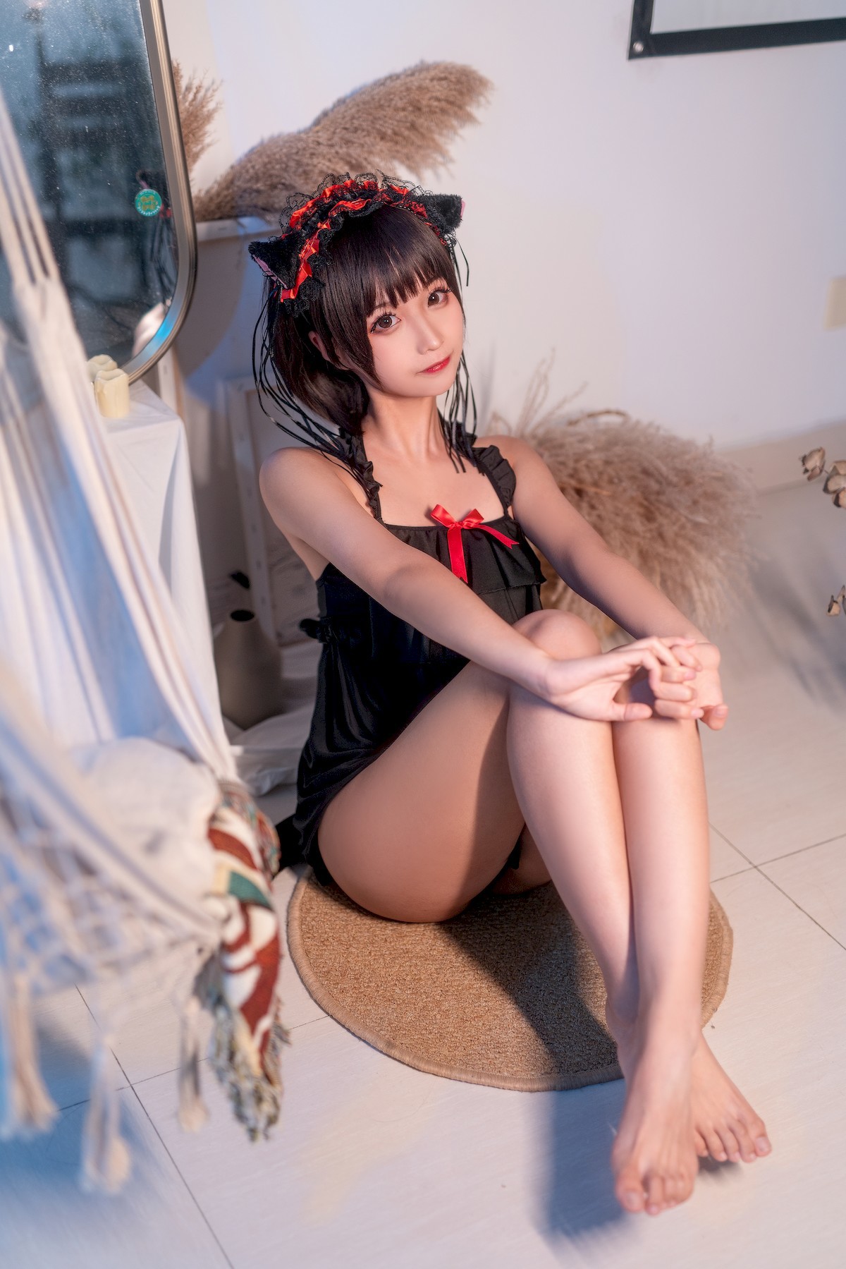 蠢沫沫 Cosplay 黑睡裙 Black Nightdress(33)