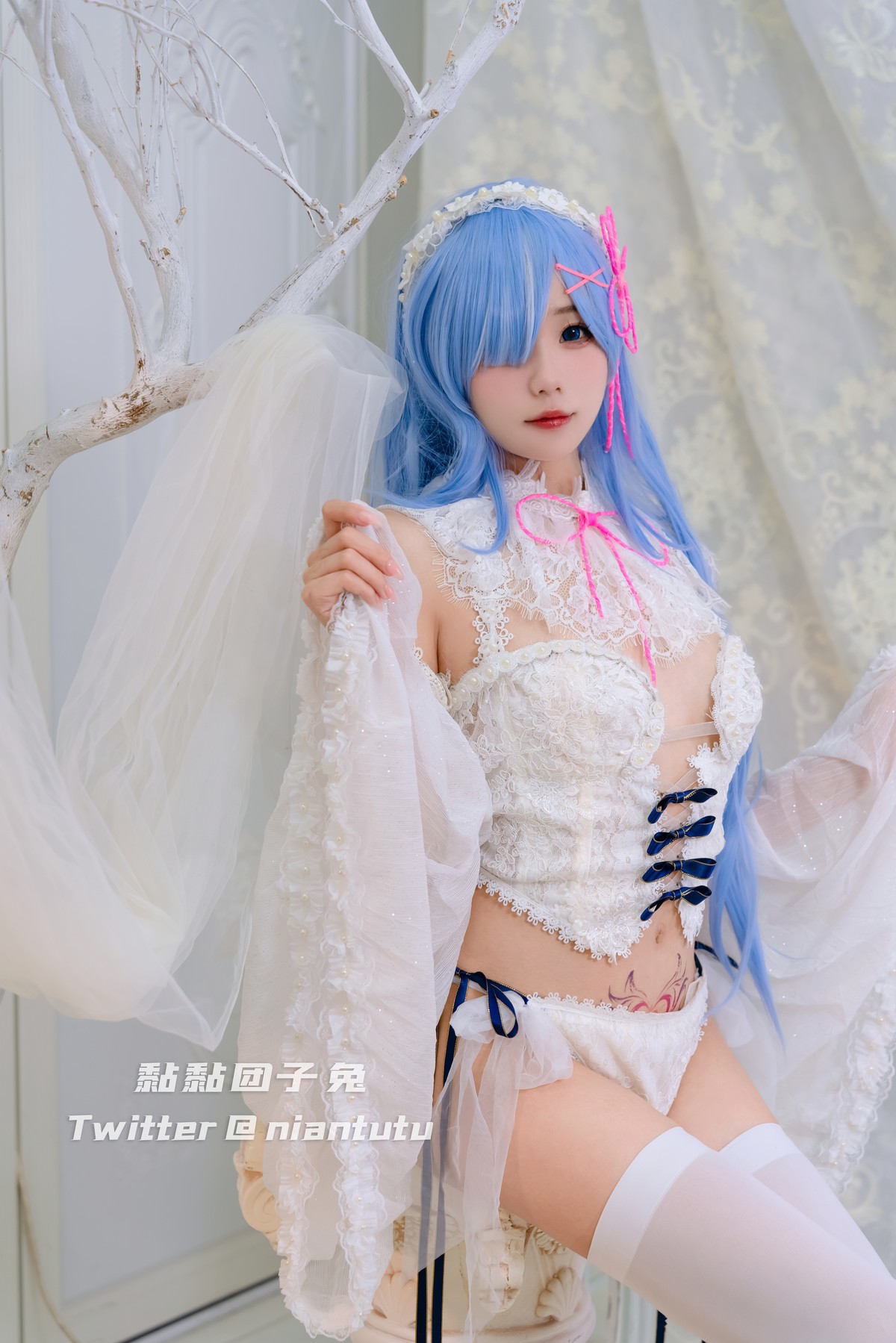 Cosplay 黏黏团子兔 长发蕾姆(16)