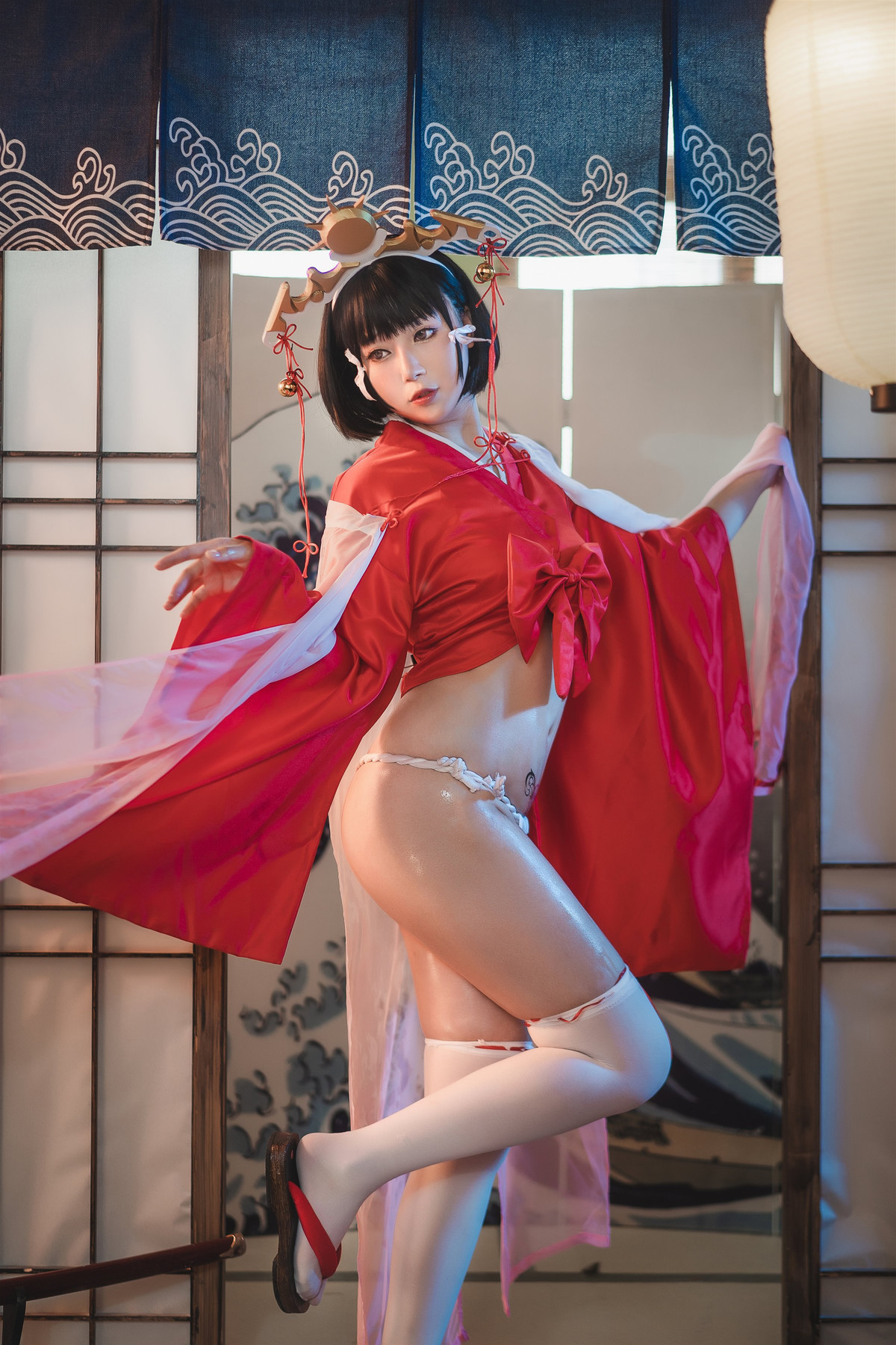 Cosplay 小容仔咕咕咕 黑兽巫女辉夜(3)