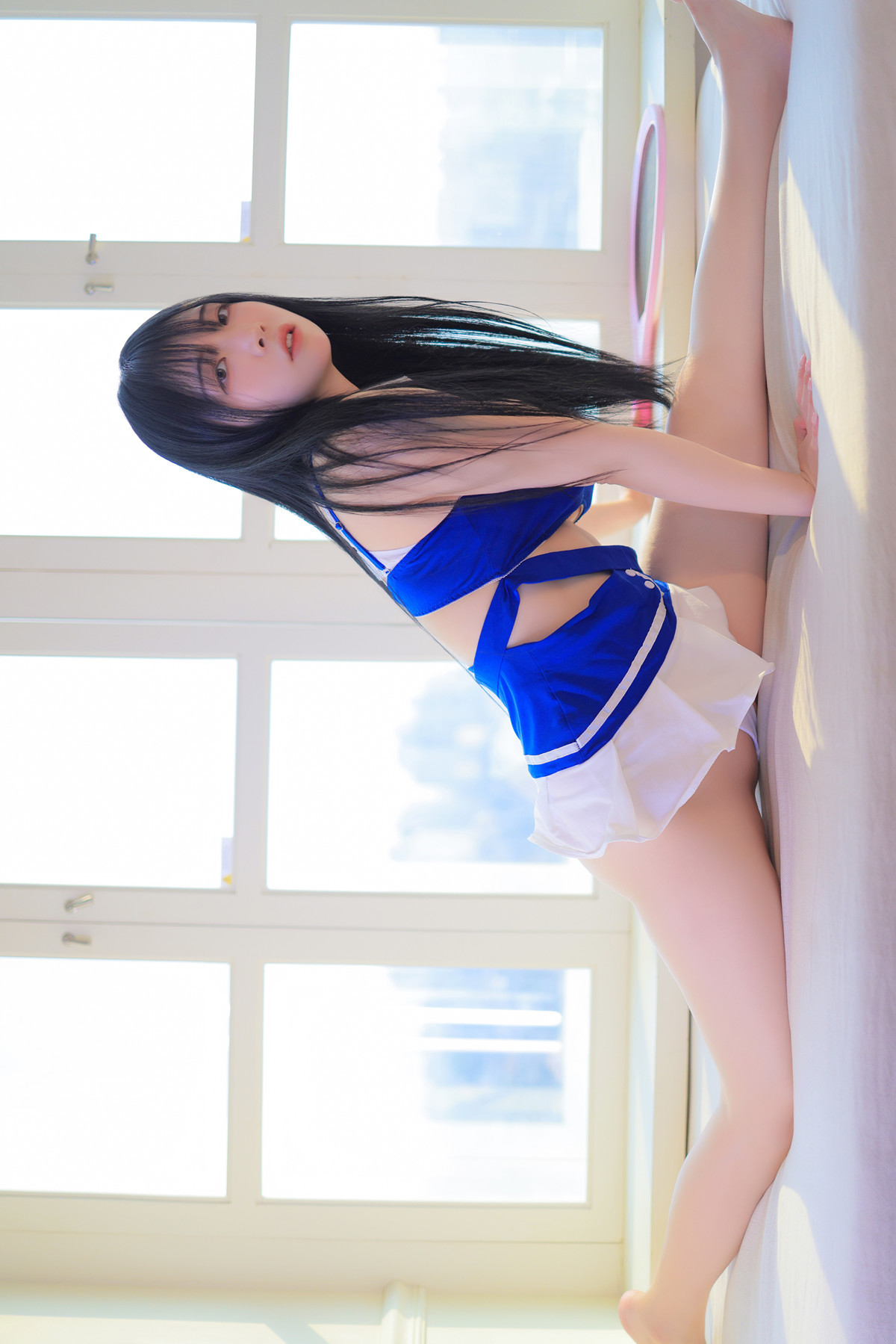 Rinaモモリナ, Patreon &#8216;Blue and White Swimsuit&#8217; Set.01(23)