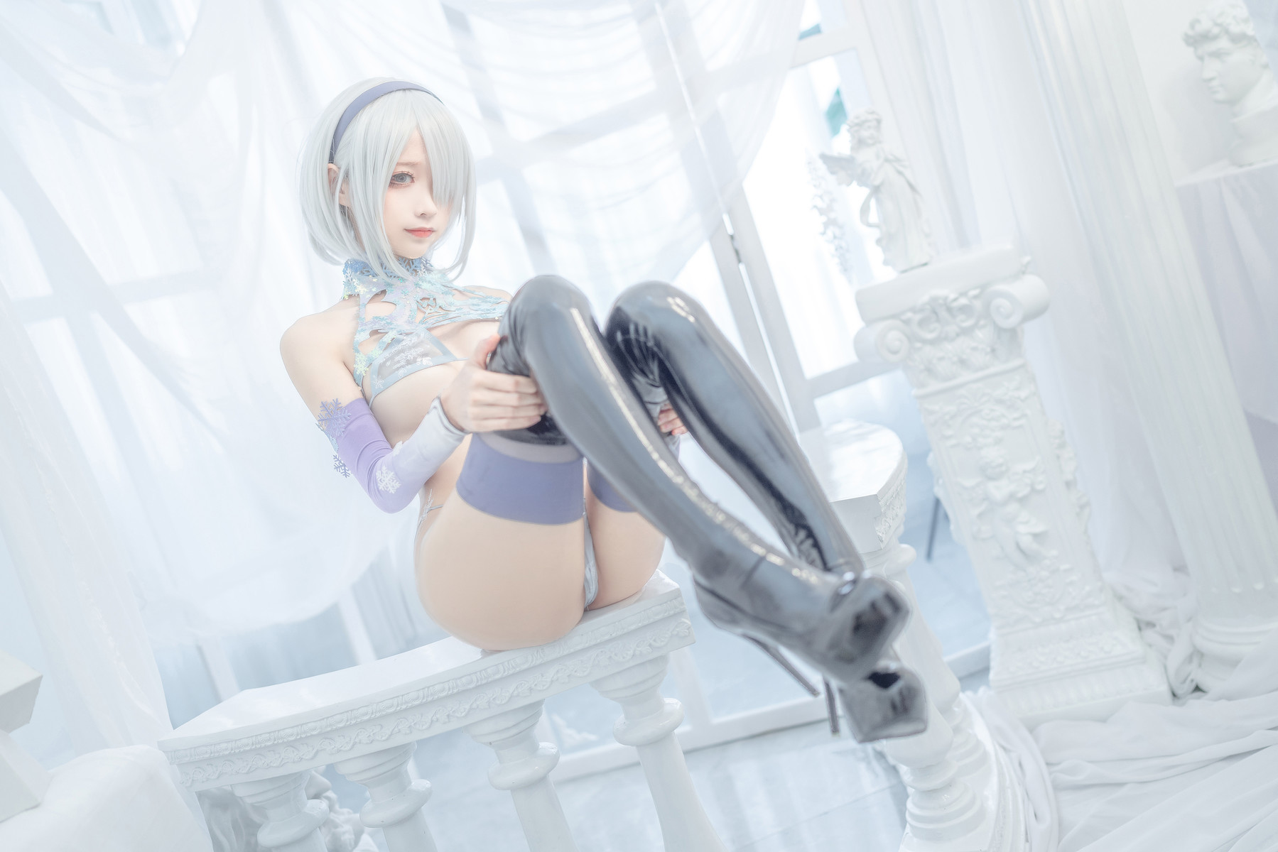 蠢沫沫 Cosplay 2b 冰雪 ice and snow(21)